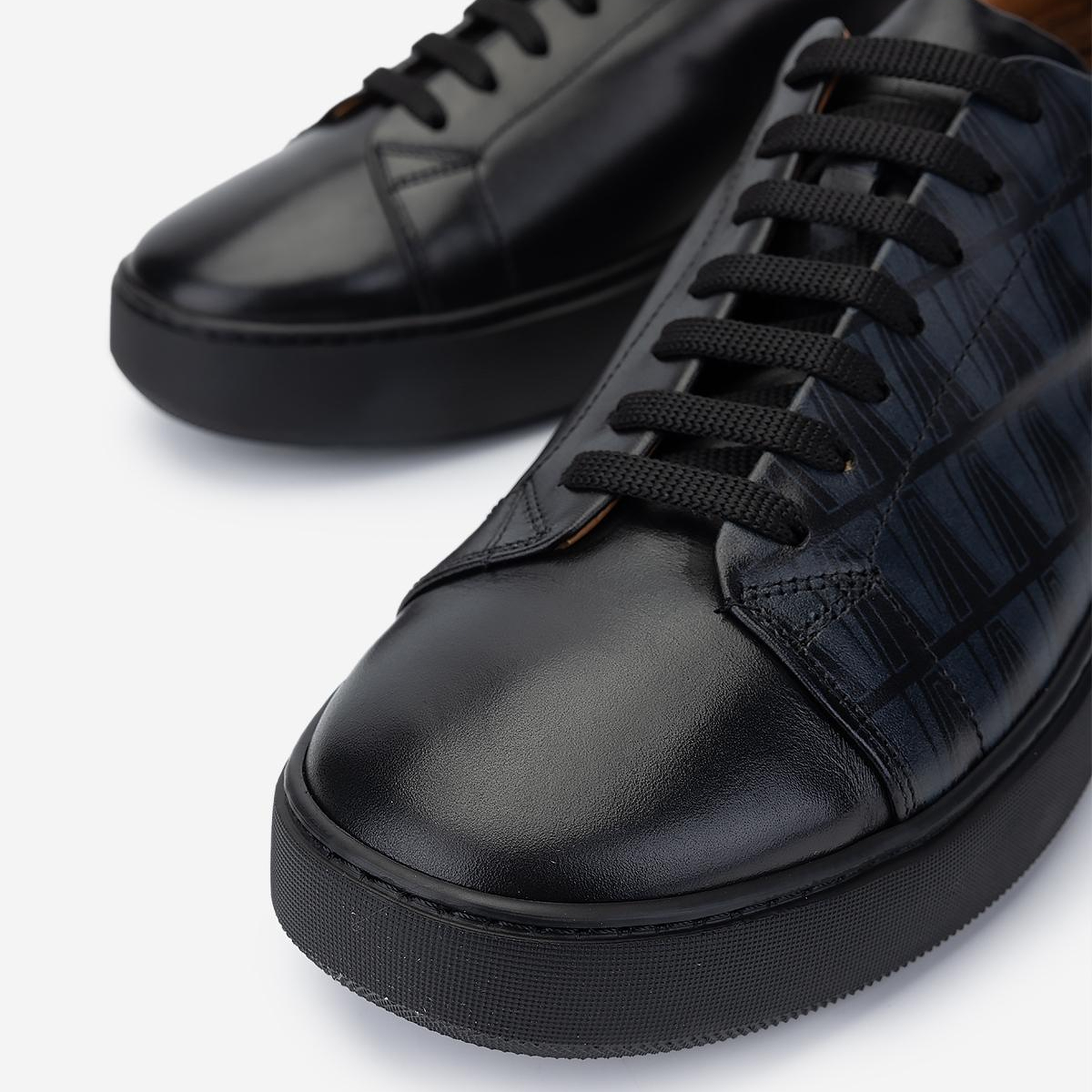 Valmenti Erkek Hakiki Deri Siyah Sneakers & Spor Ayakkabı