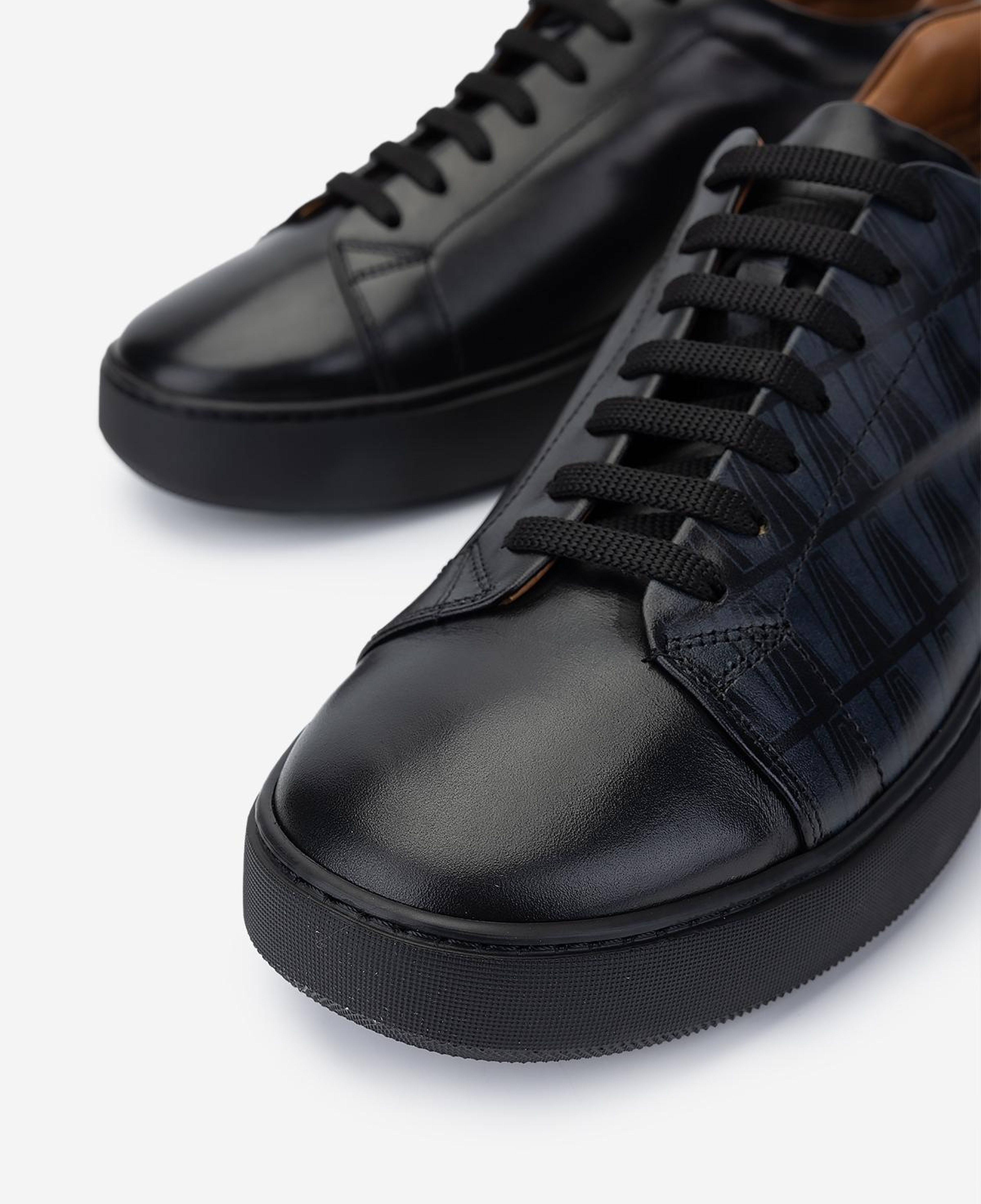 Valmenti Erkek Hakiki Deri Siyah Sneakers & Spor Ayakkabı