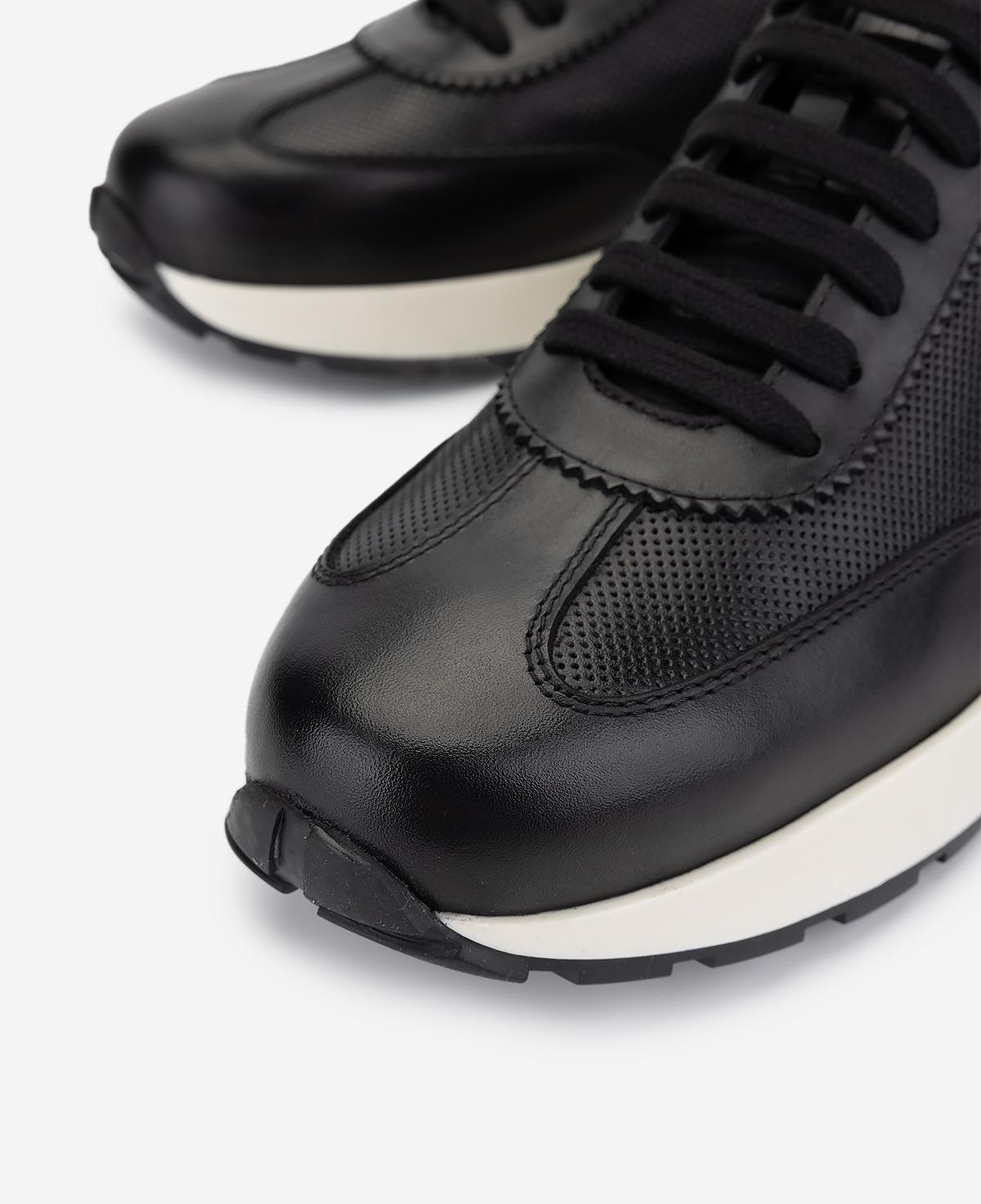 Valmenti Erkek Hakiki Deri Siyah Sneakers & Spor Ayakkabı