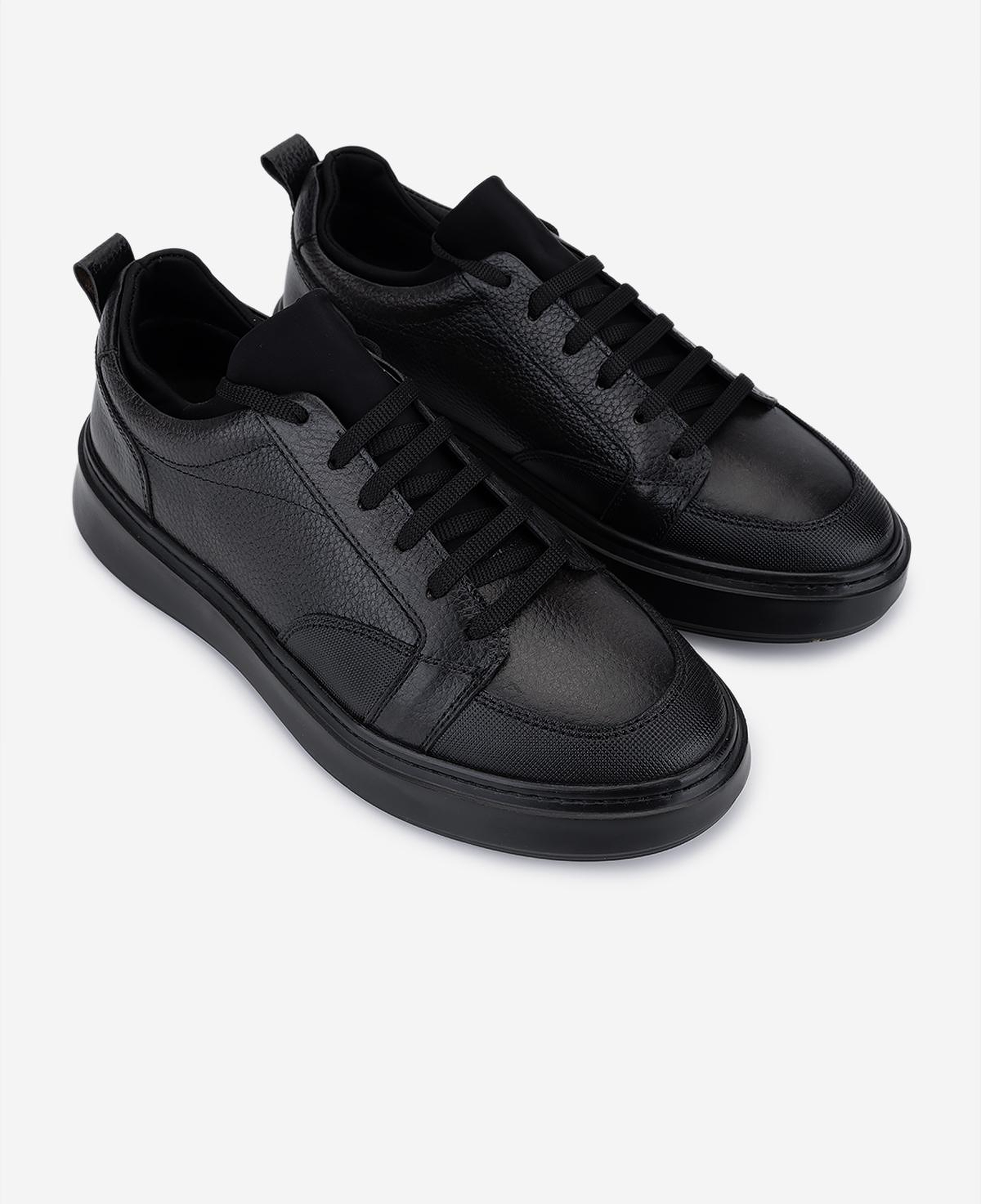 Valmenti Erkek Hakiki Deri Siyah Sneakers & Spor Ayakkabı