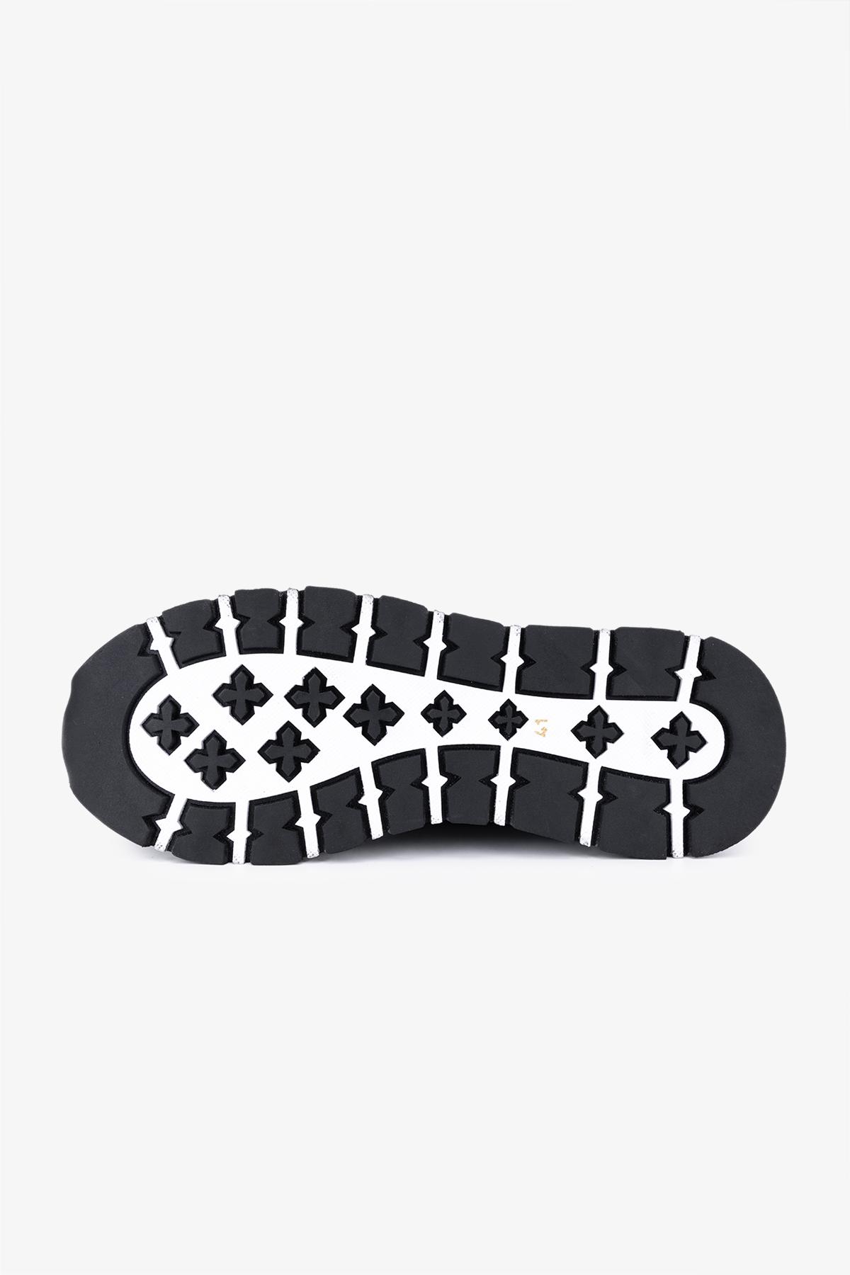 Valmenti Erkek Hakiki Deri Siyah Süet Sneakers & Spor Ayakkabı