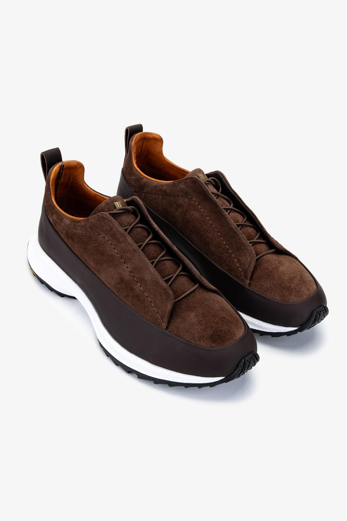 Valmenti Erkek Hakiki Deri Kahverengi Sneakers & Spor Ayakkabı