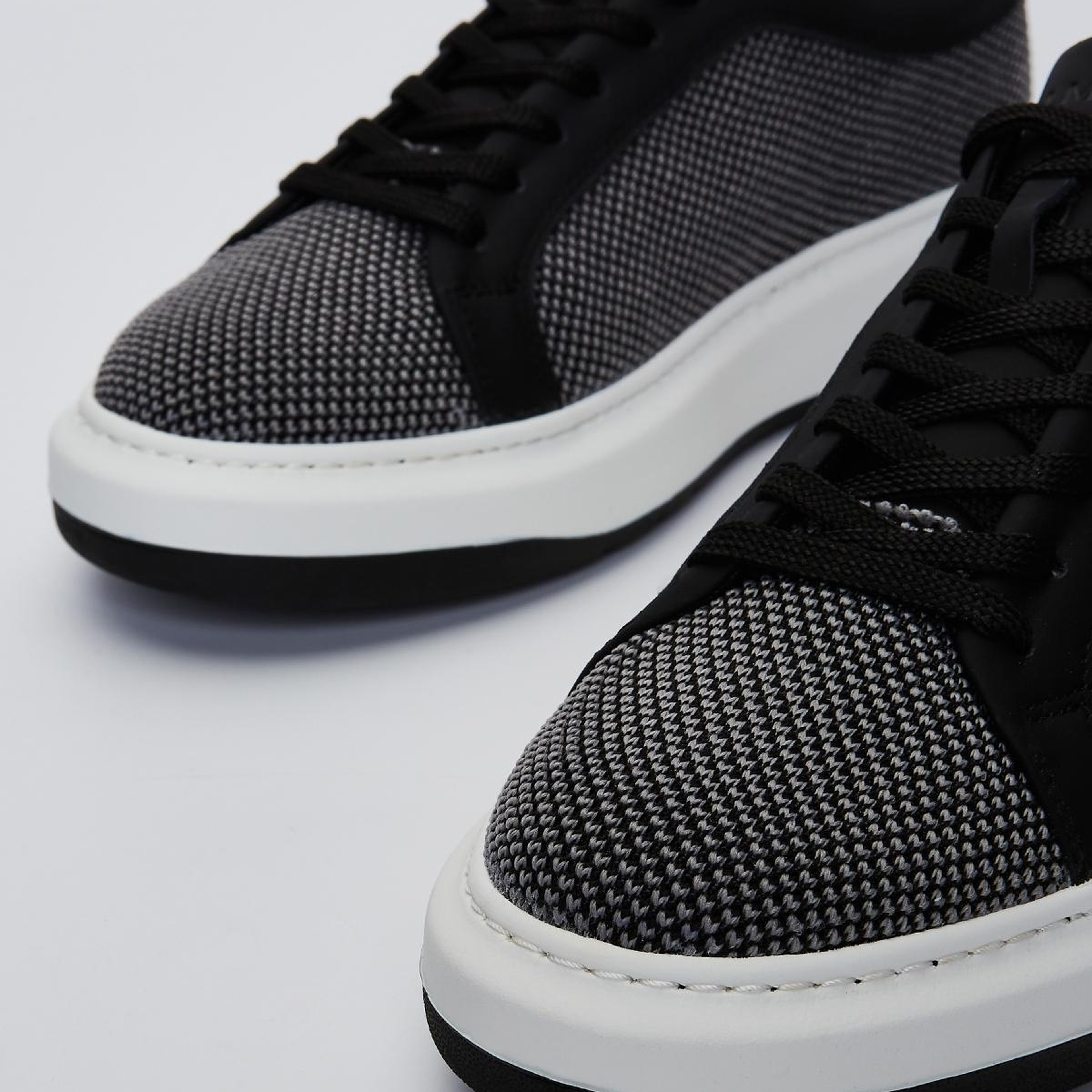 Valmenti Erkek Tekstil/Hakiki Deri Siyah Sneakers & Spor Ayakkabı