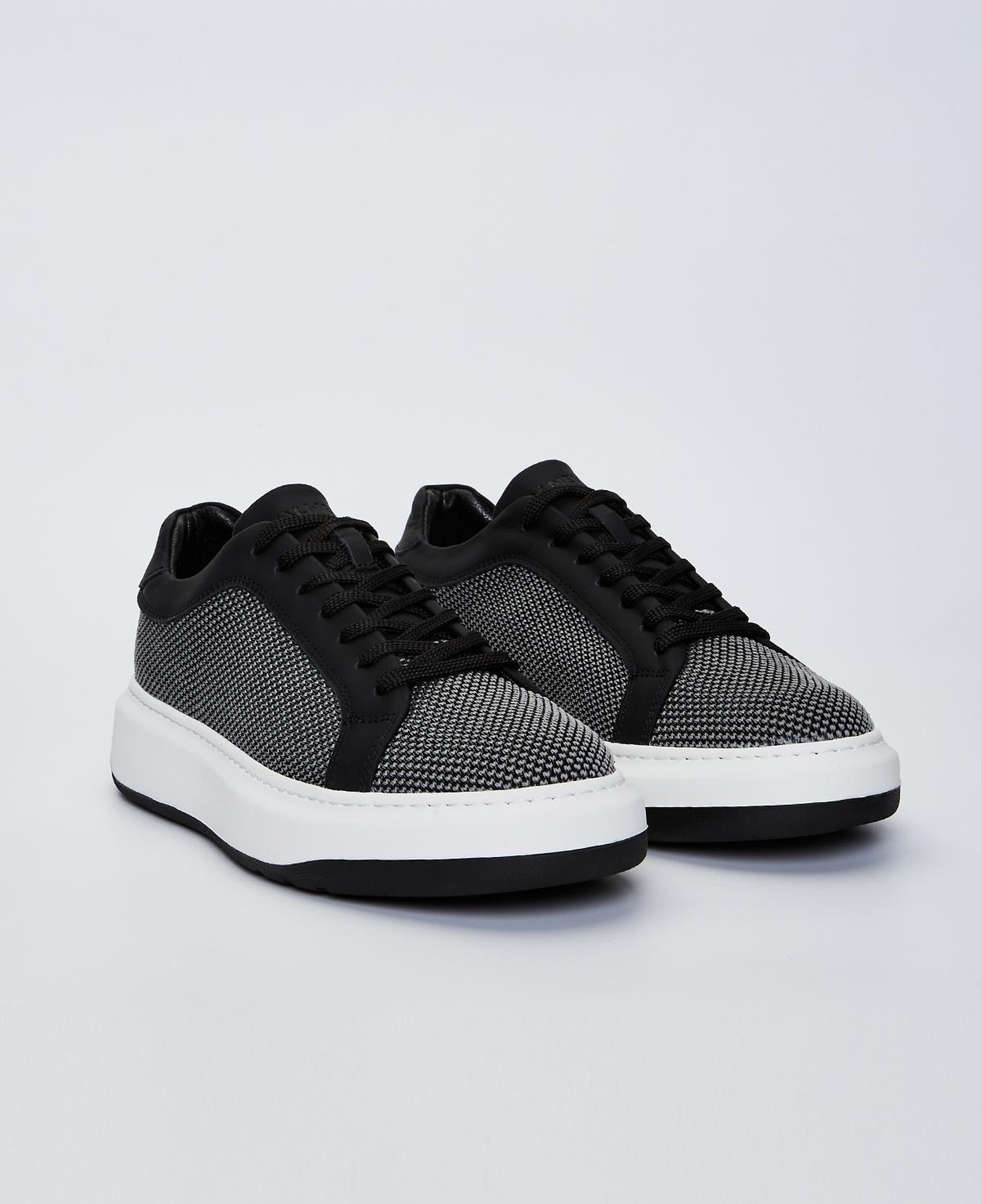 Valmenti Erkek Tekstil/Hakiki Deri Siyah Sneakers & Spor Ayakkabı