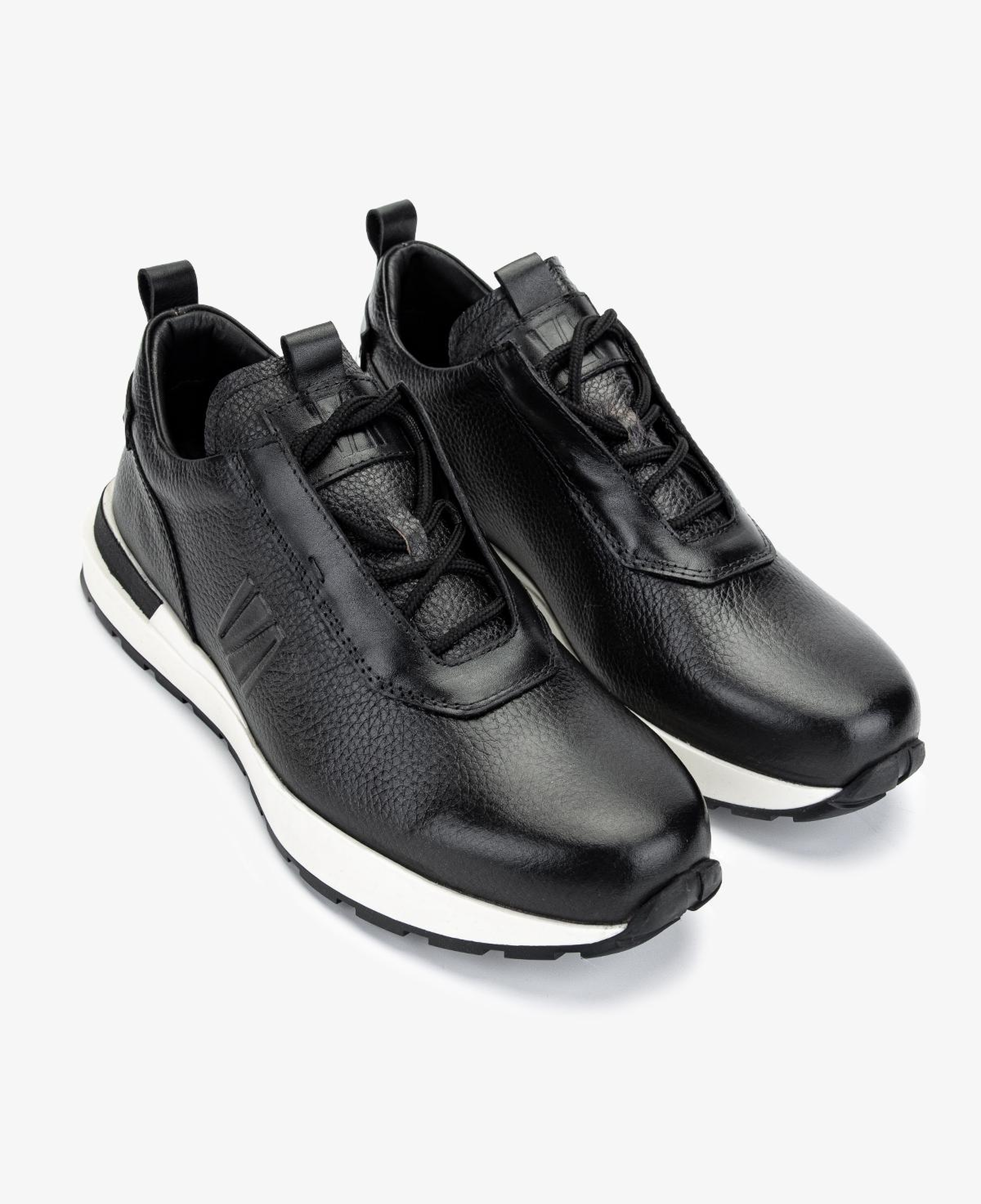 Valmenti Erkek Hakiki Deri Siyah Sneakers & Spor Ayakkabı