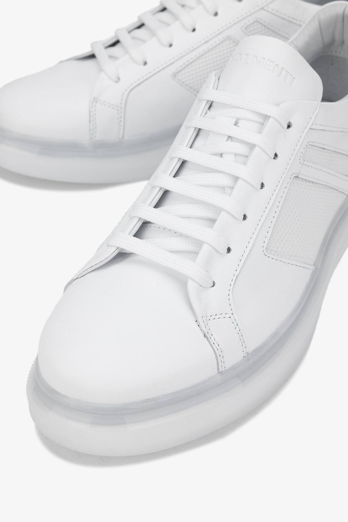 Valmenti Erkek Hakiki Deri Beyaz Sneakers & Spor Ayakkabı