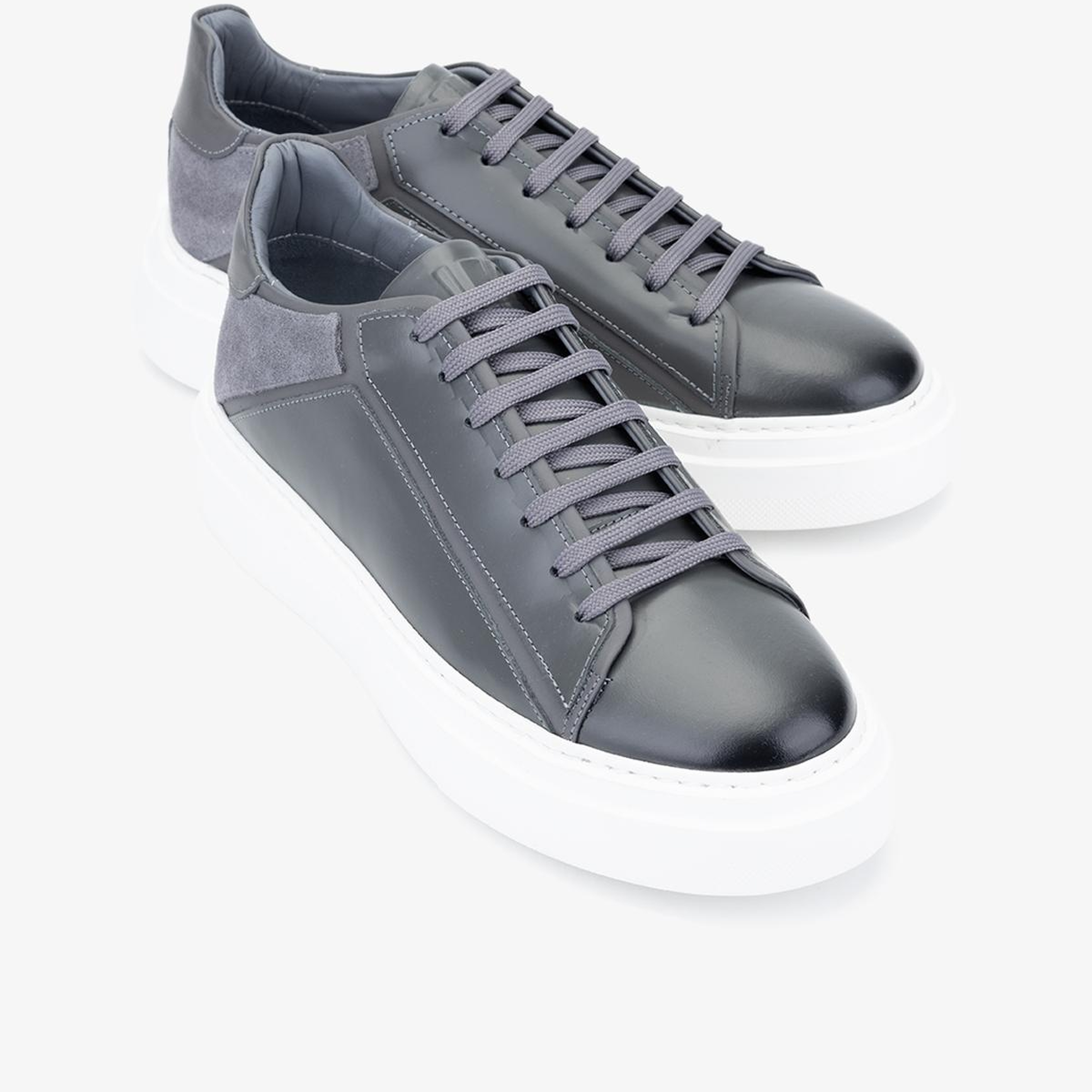 Valmenti Erkek Hakiki Deri Gri Sneakers & Spor Ayakkabı