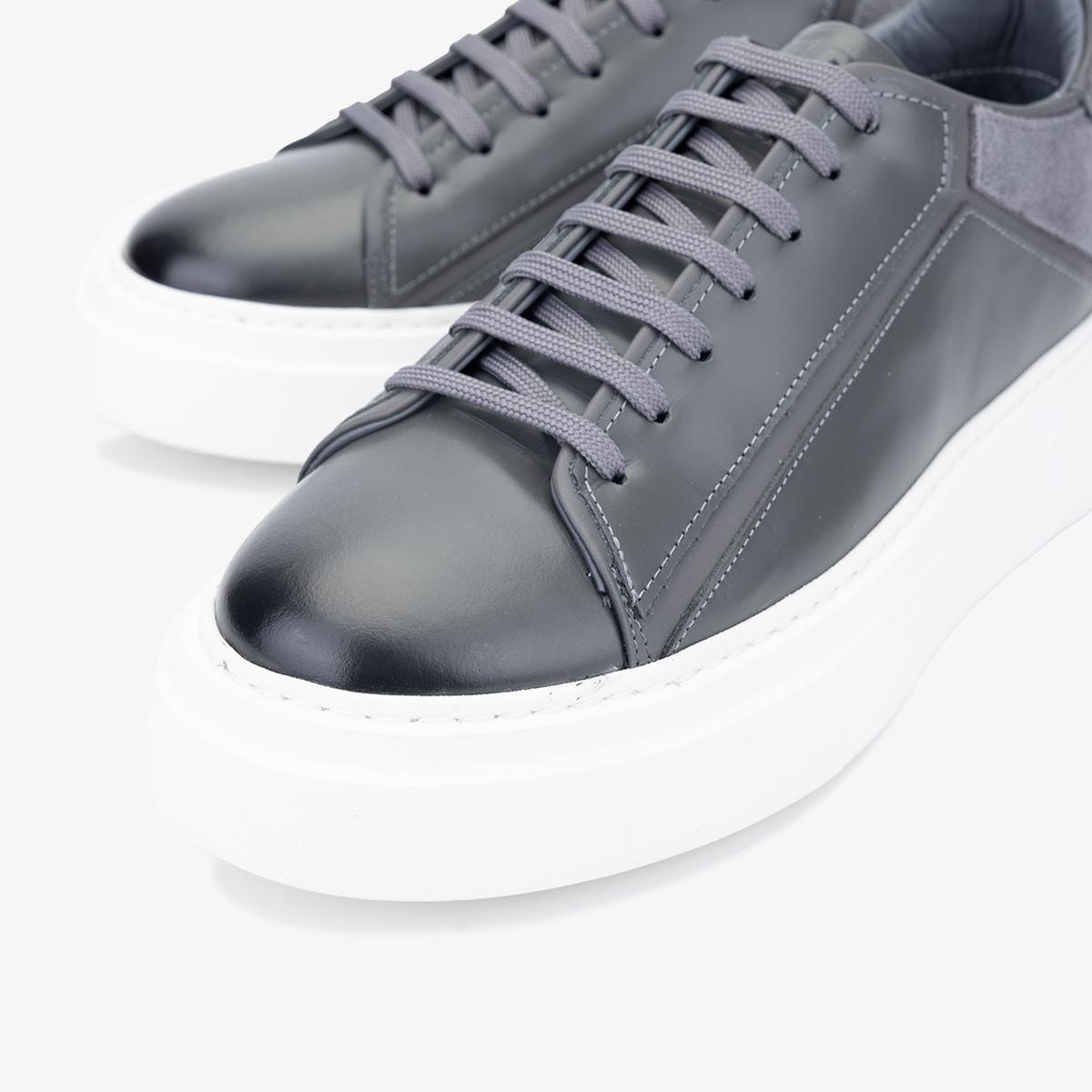 Valmenti Erkek Hakiki Deri Gri Sneakers & Spor Ayakkabı