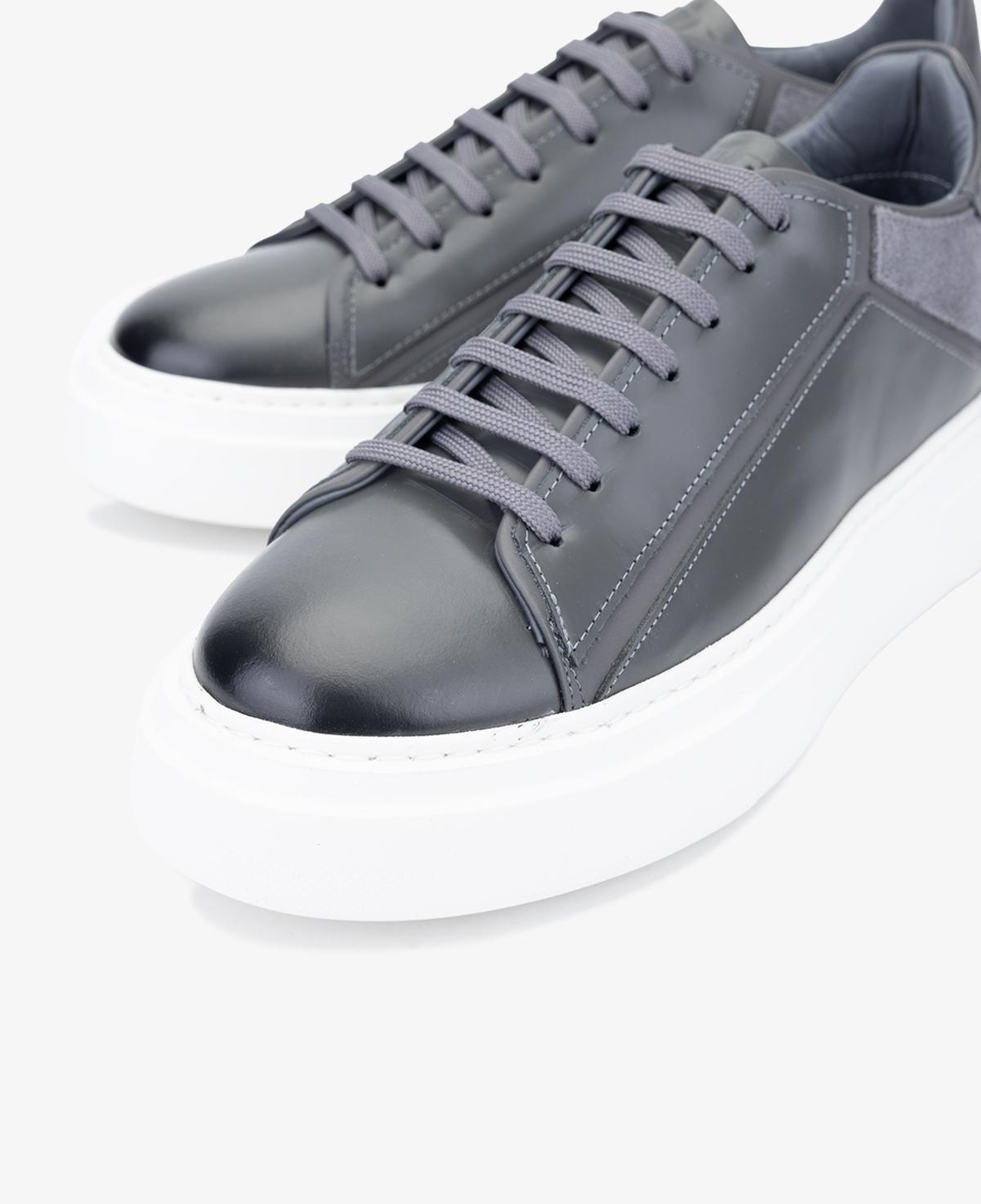 Valmenti Erkek Hakiki Deri Gri Sneakers & Spor Ayakkabı