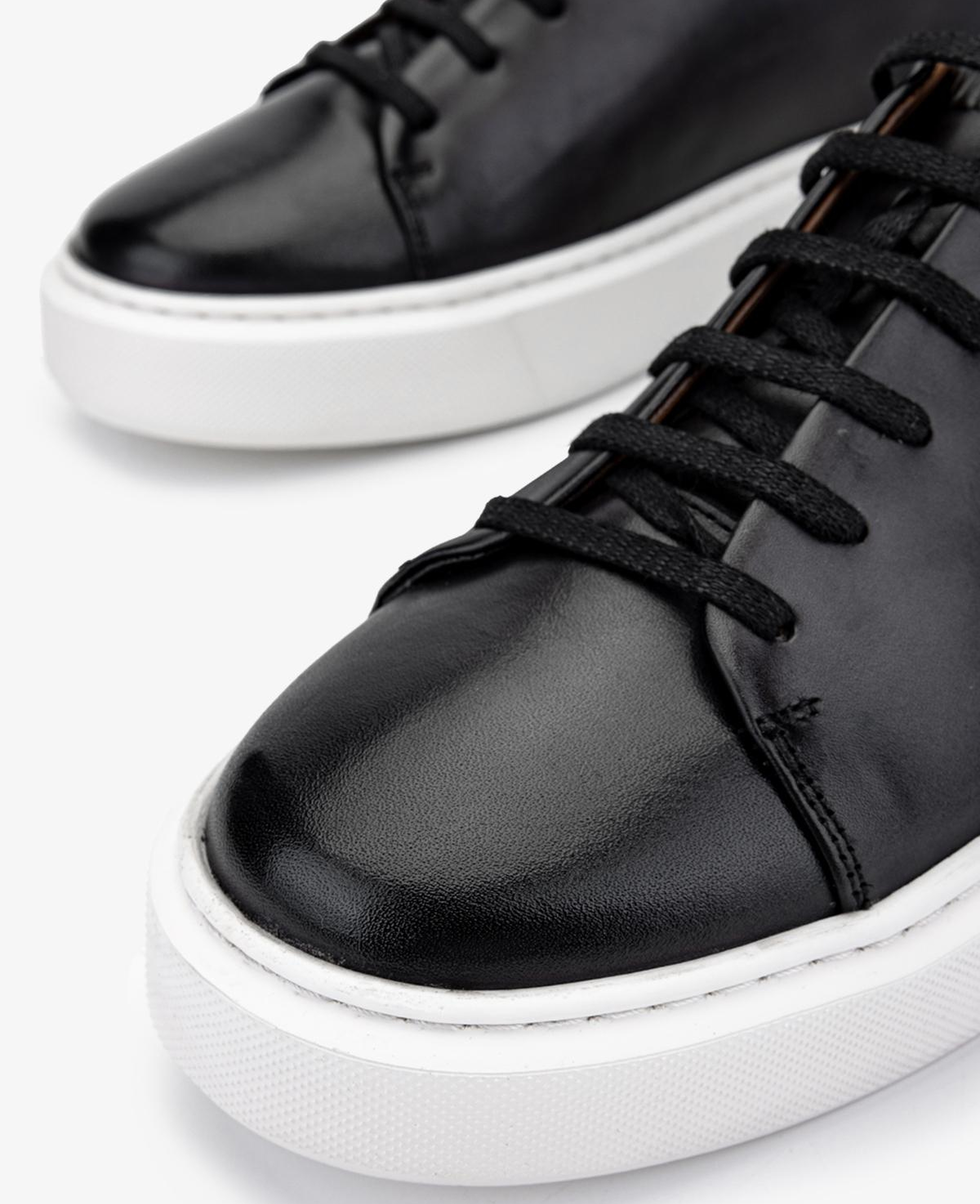 Valmenti Erkek Hakiki Deri Siyah Sneakers & Spor Ayakkabı