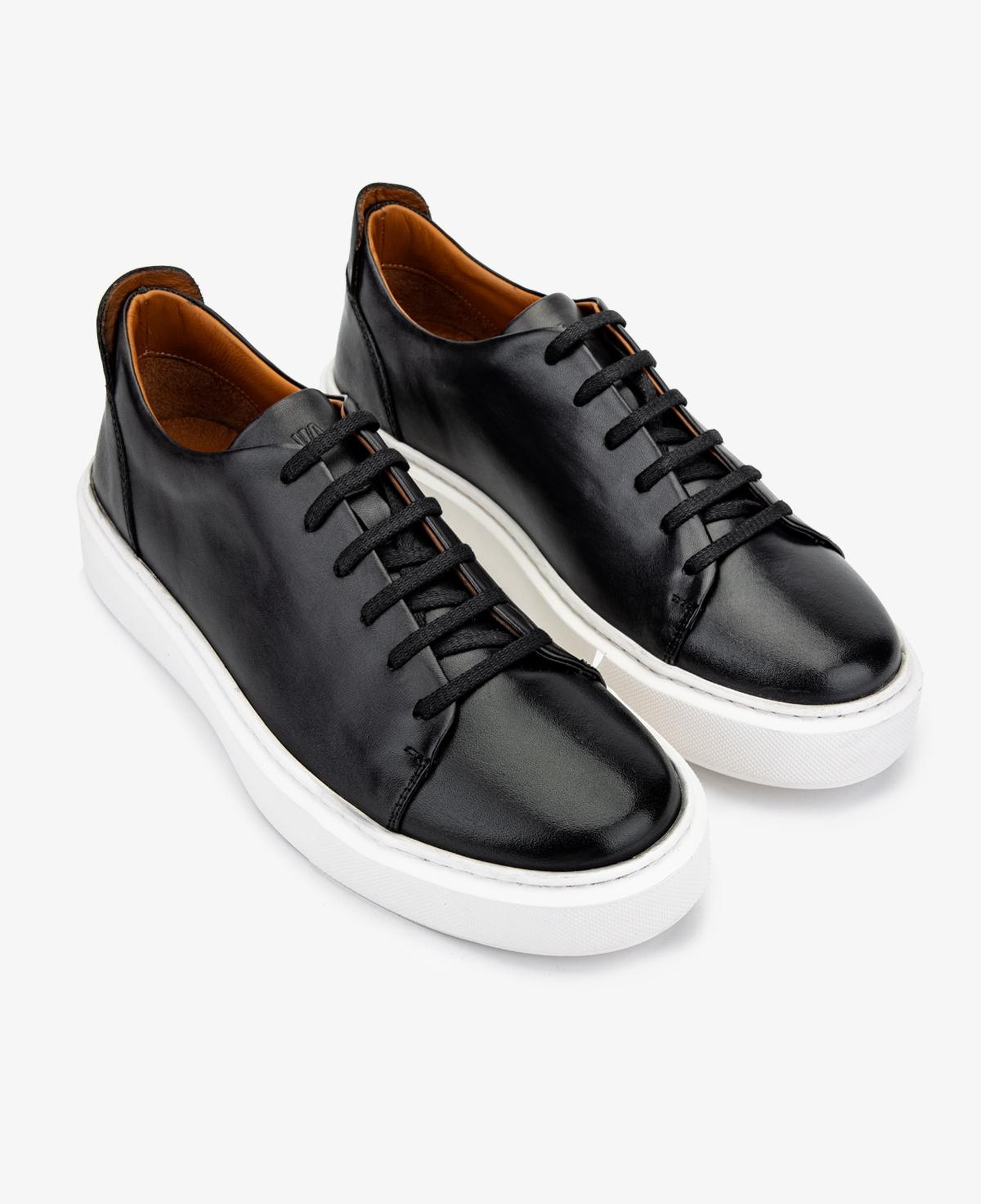 Valmenti Erkek Hakiki Deri Siyah Sneakers & Spor Ayakkabı