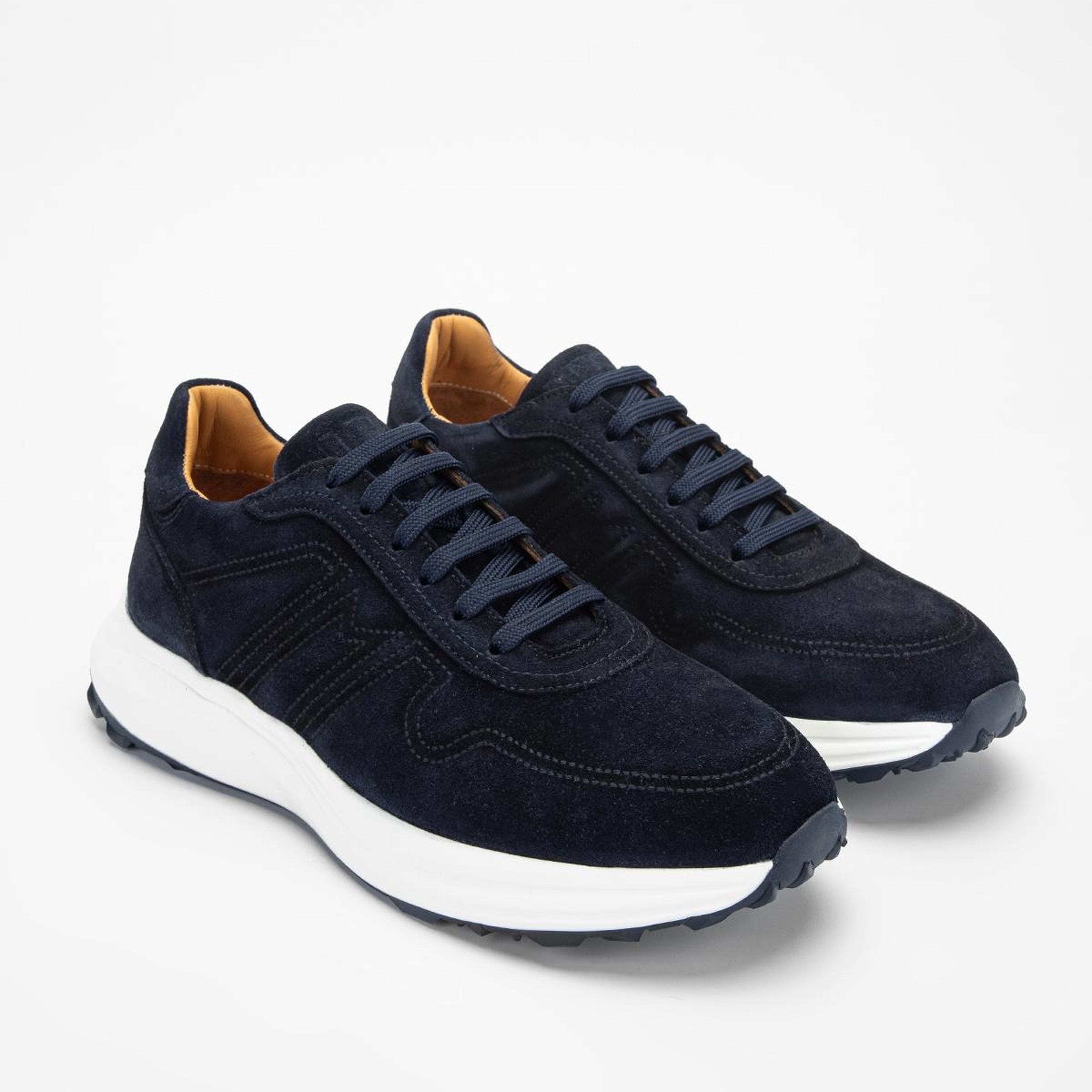 Valmenti Erkek Hakiki Deri Lacivert Süet Sneakers & Spor Ayakkabı