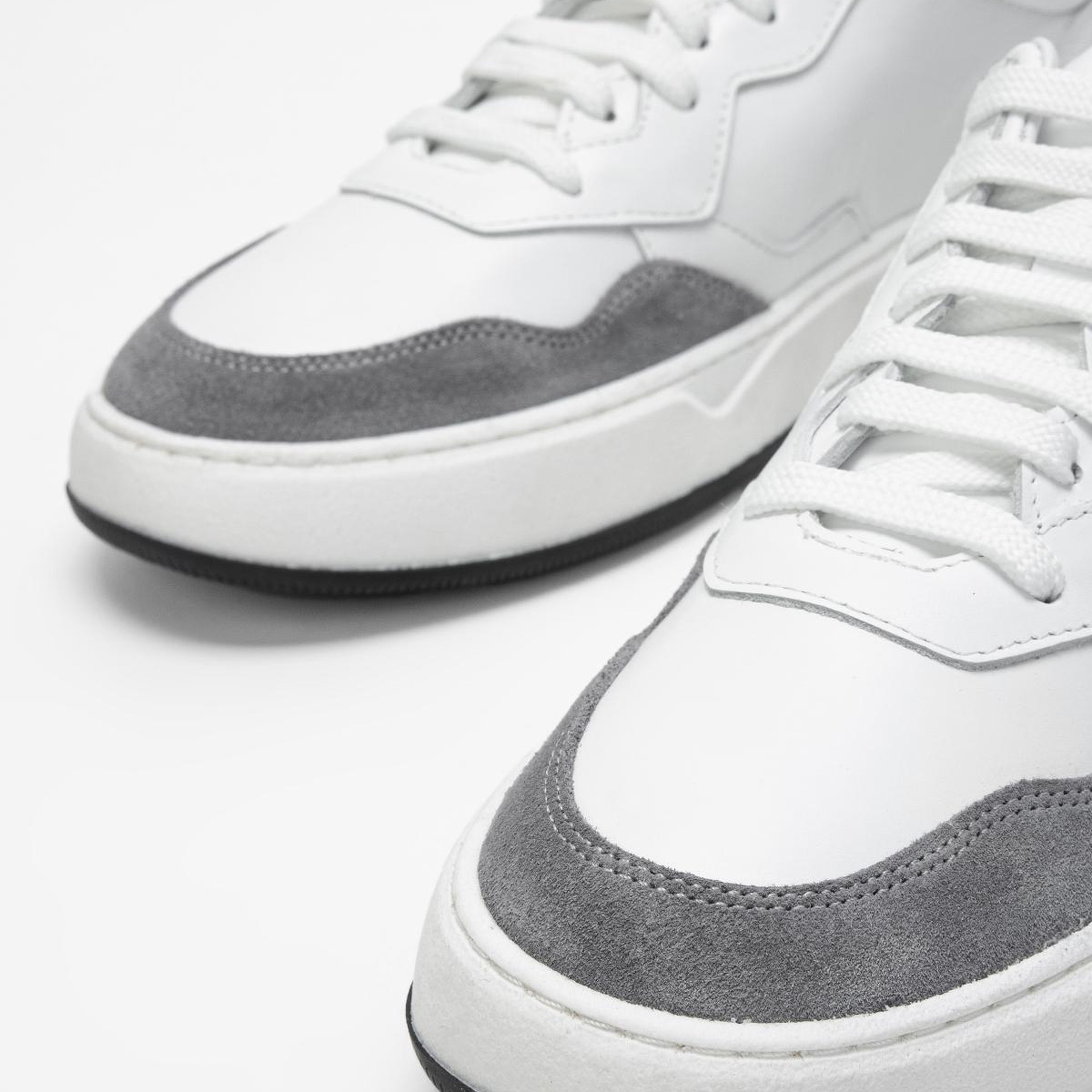 Valmenti Erkek Hakiki Deri Beyaz/Gri Sneakers & Spor Ayakkabı