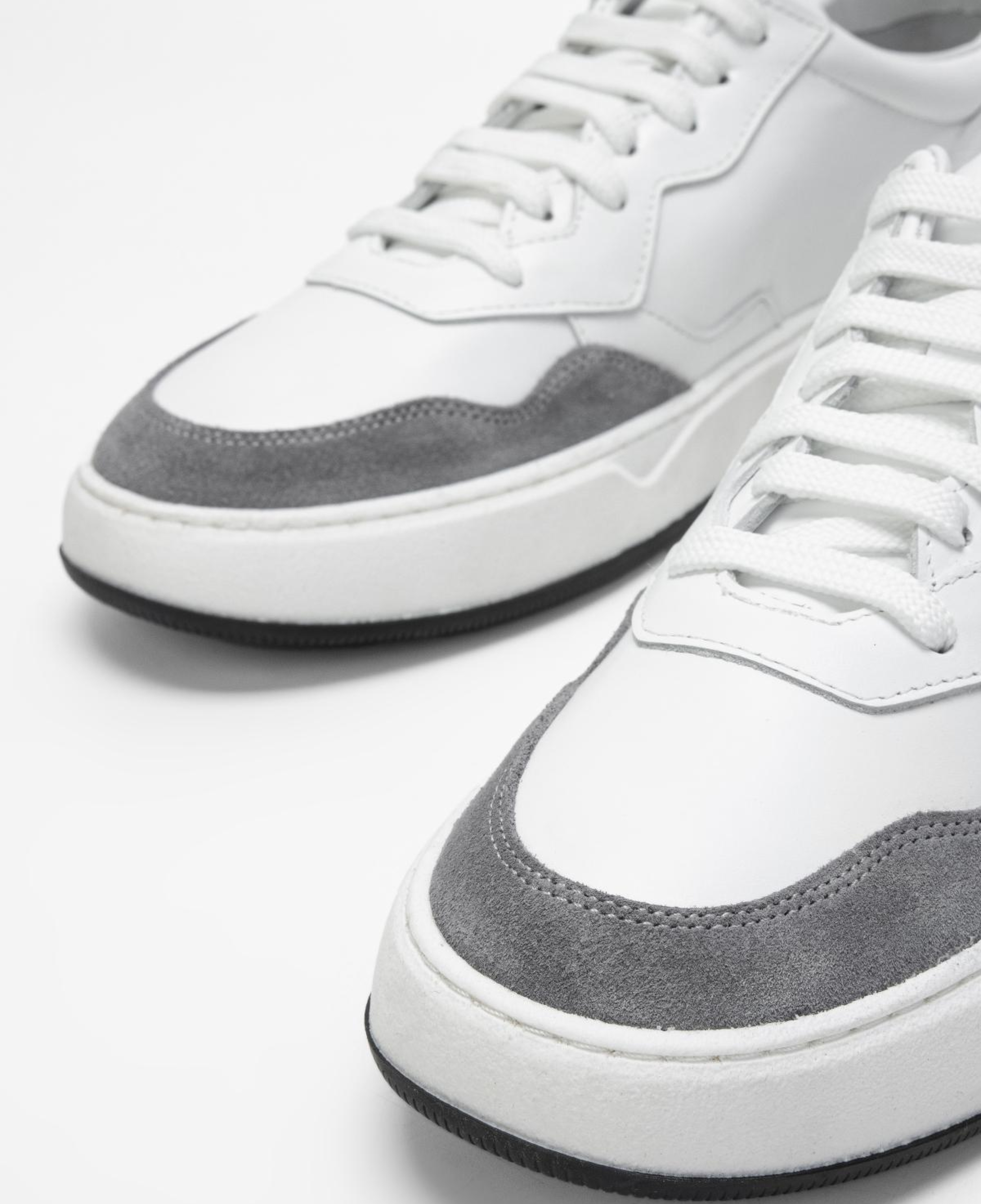 Valmenti Erkek Hakiki Deri Beyaz/Gri Sneakers & Spor Ayakkabı