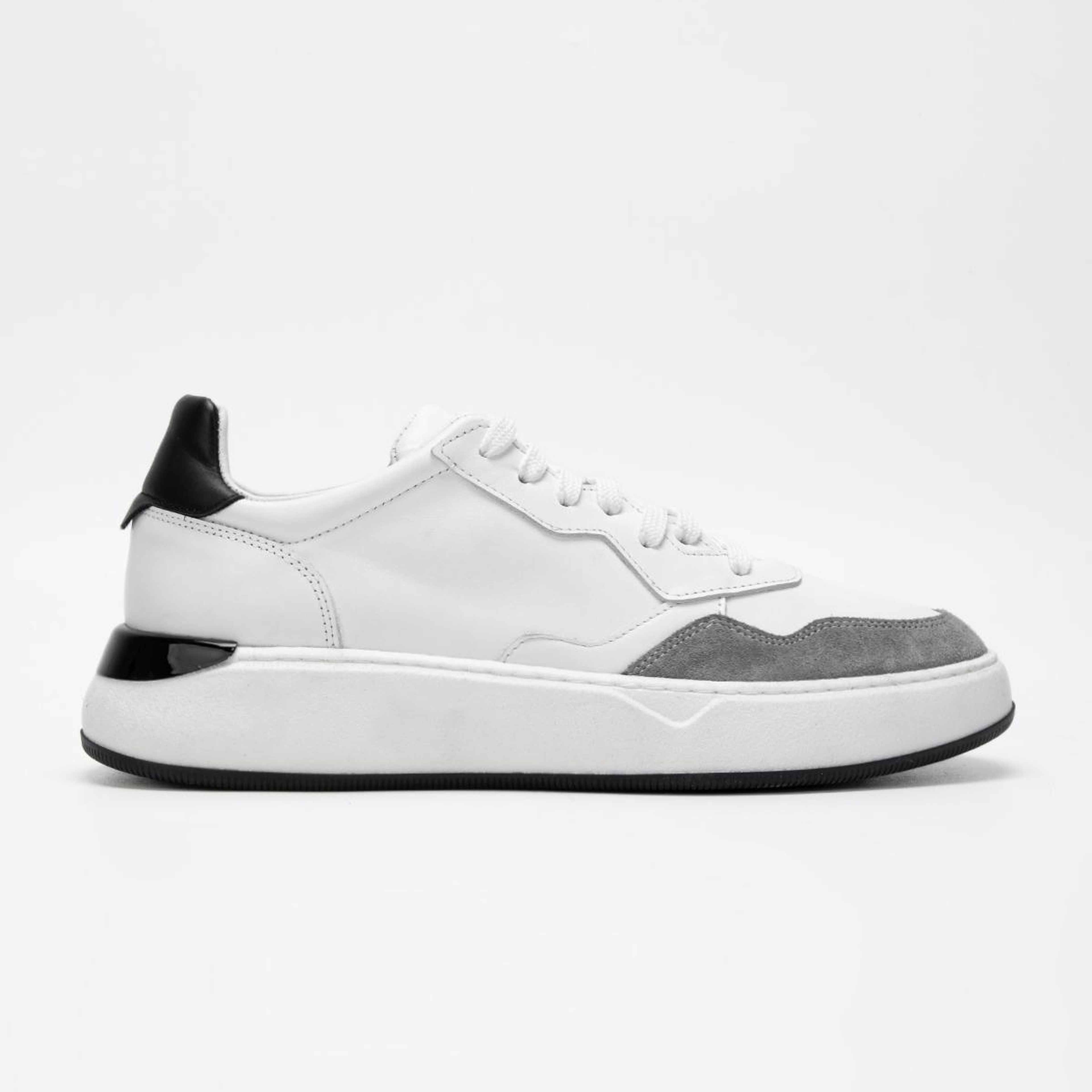 Valmenti Erkek Hakiki Deri Beyaz/Gri Sneakers & Spor Ayakkabı