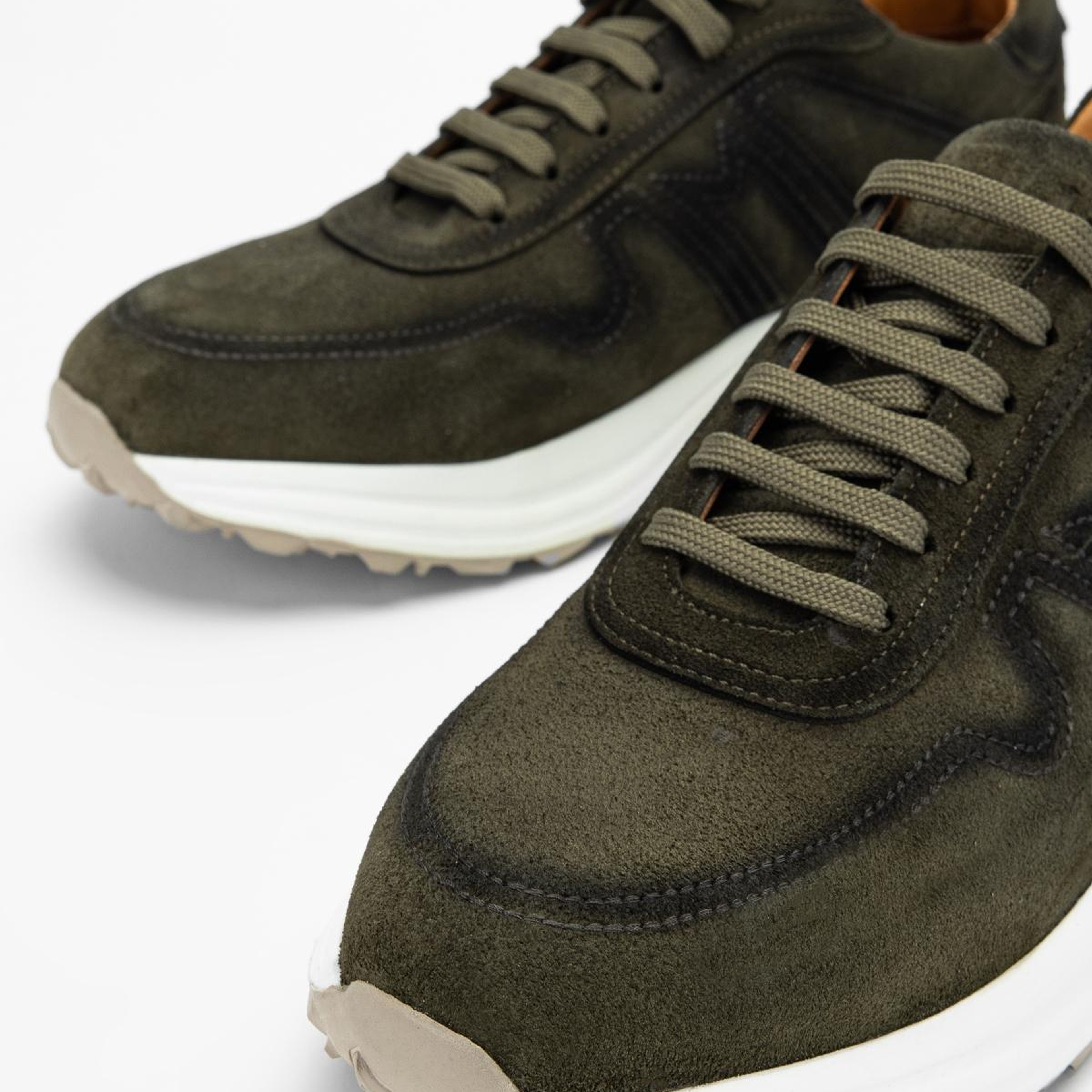 Valmenti Erkek Hakiki Deri Haki Süet Sneakers & Spor Ayakkabı