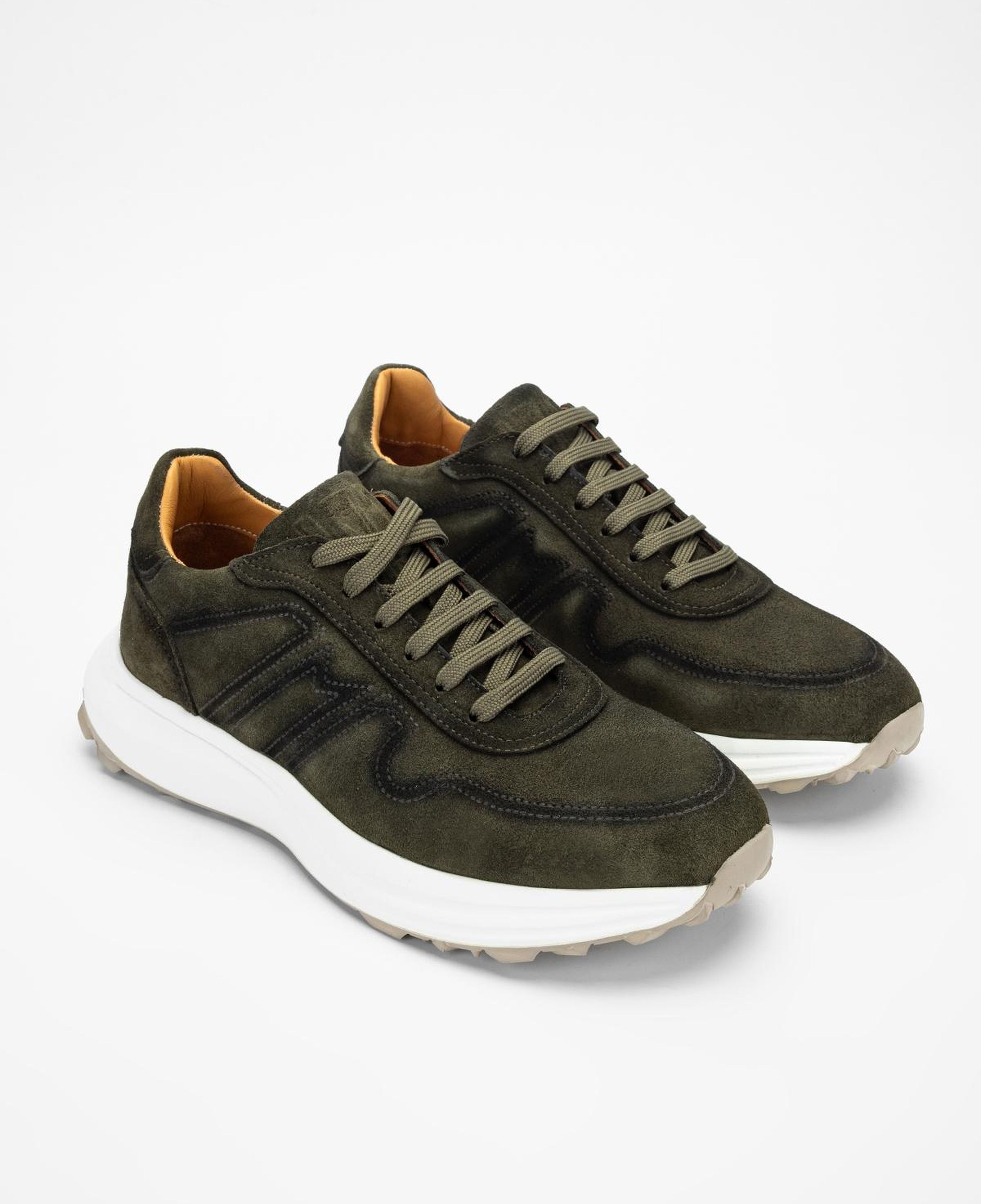 Valmenti Erkek Hakiki Deri Haki Süet Sneakers & Spor Ayakkabı