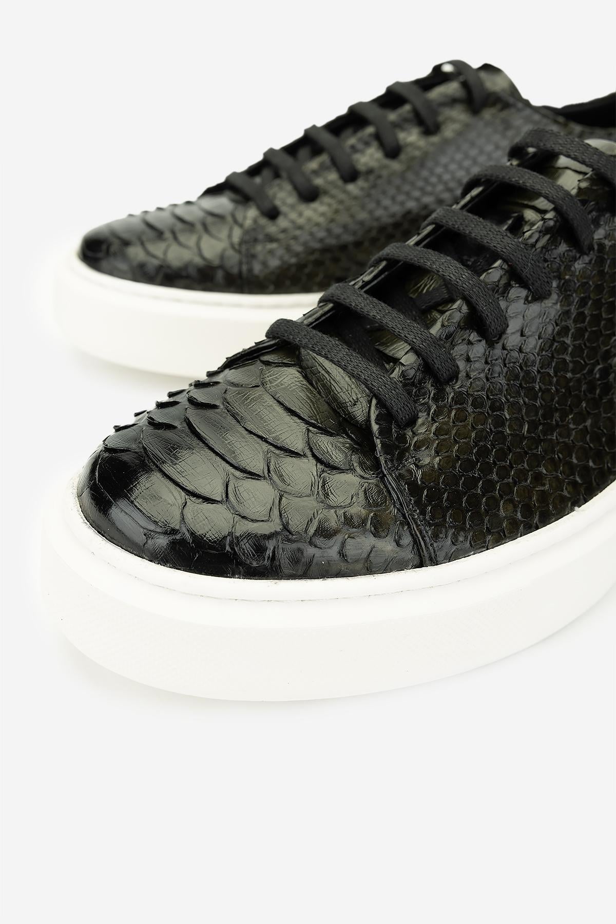 Valmenti Erkek Hakiki Deri Haki Sneakers & Spor Ayakkabı