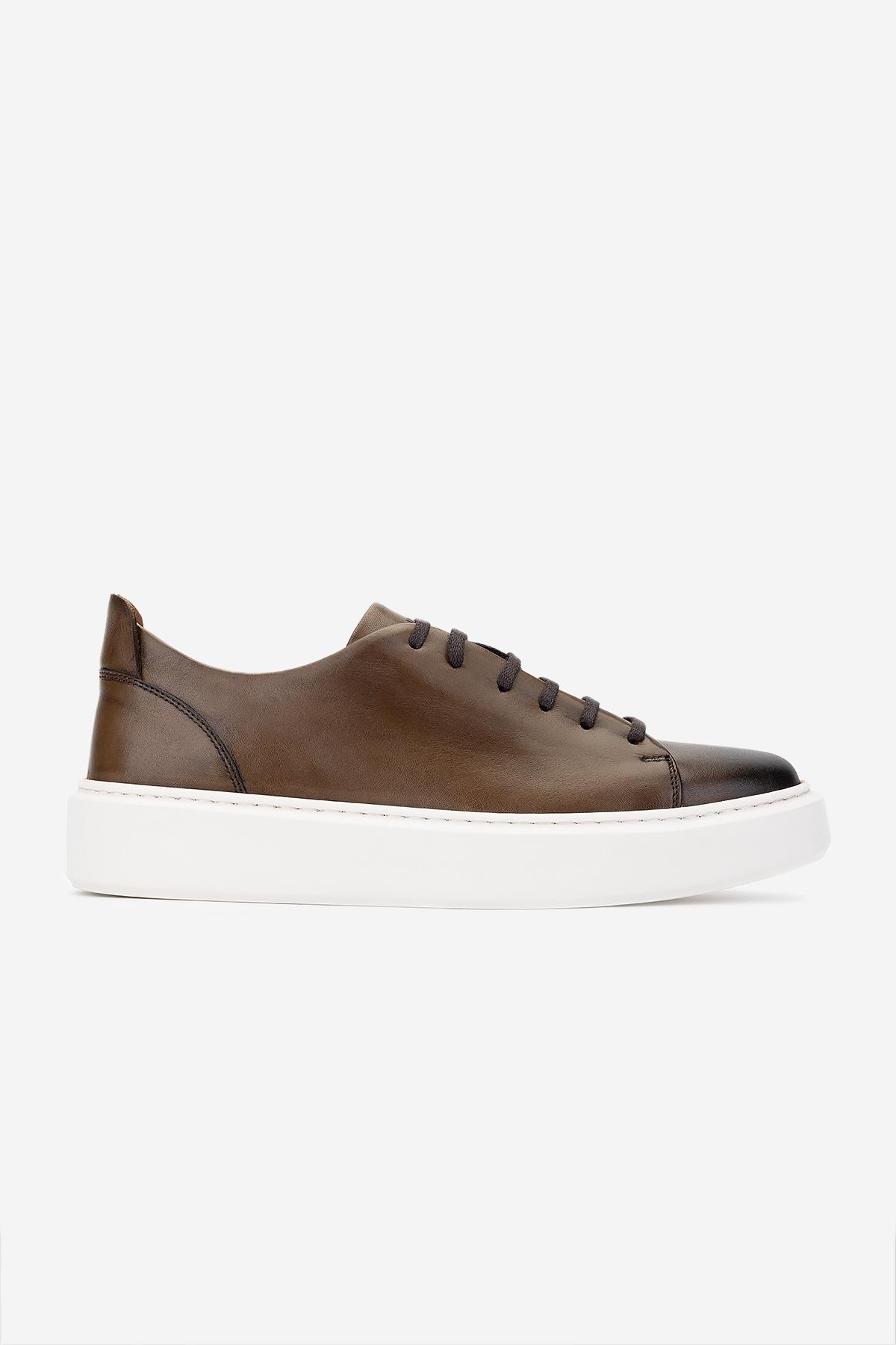 Valmenti Erkek Hakiki Deri Ceviz Sneakers & Spor Ayakkabı