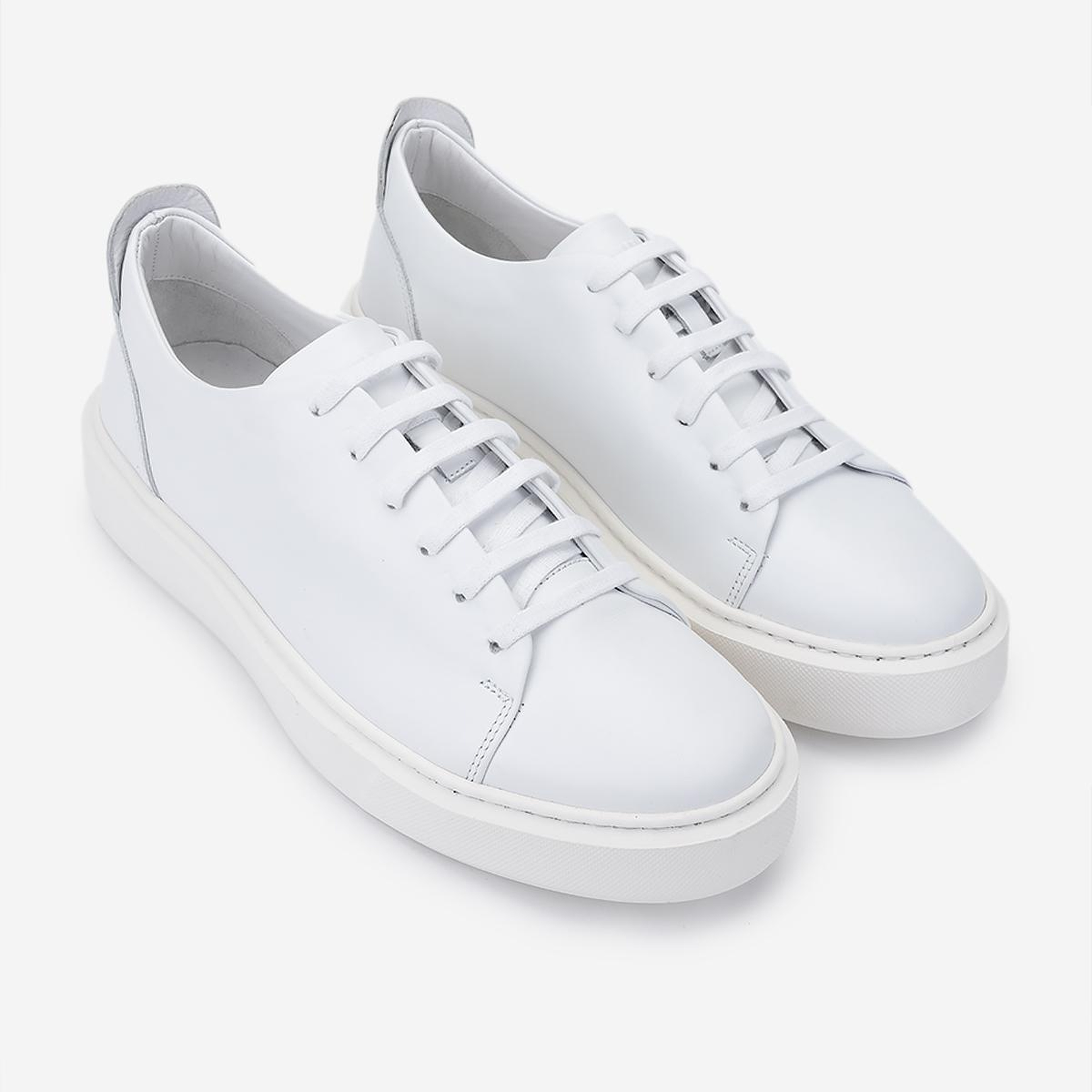 Valmenti Erkek Hakiki Deri Beyaz Sneakers & Spor Ayakkabı