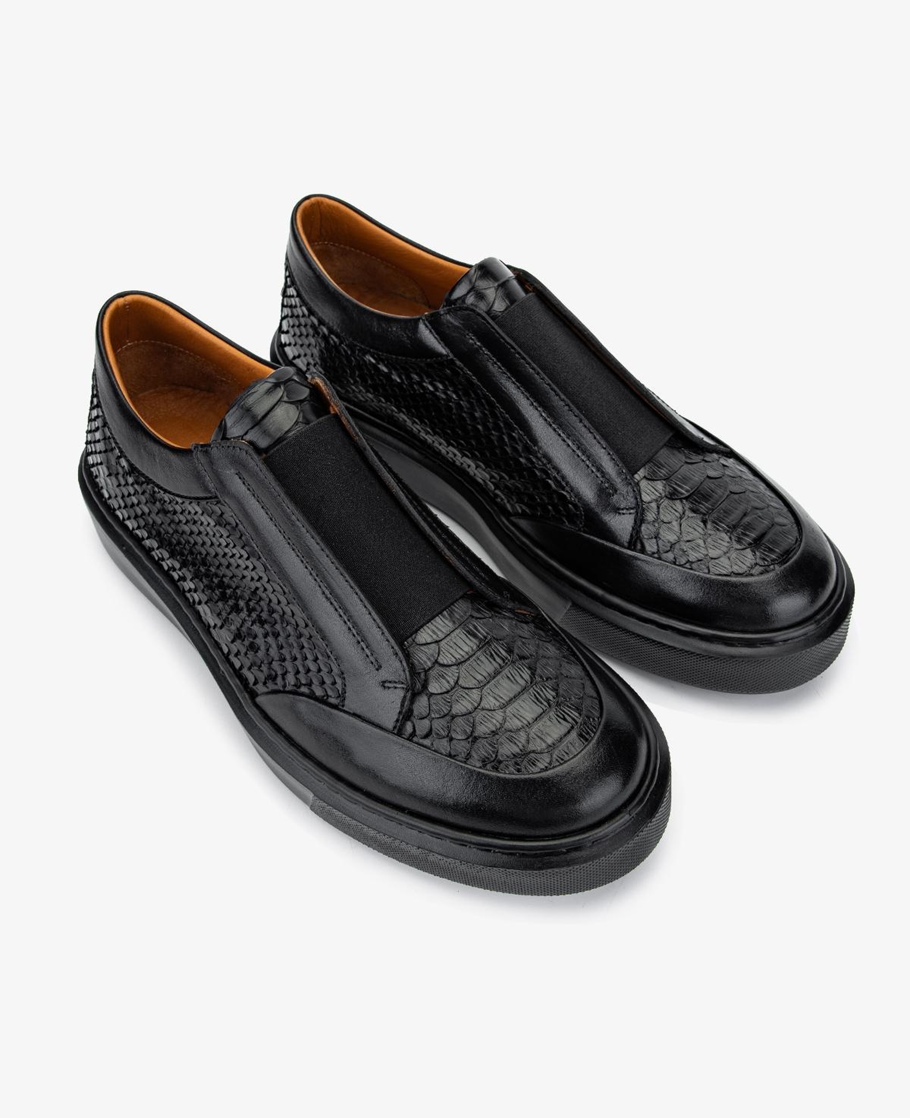 Valmenti Erkek Hakiki Deri Siyah Sneakers & Spor Ayakkabı