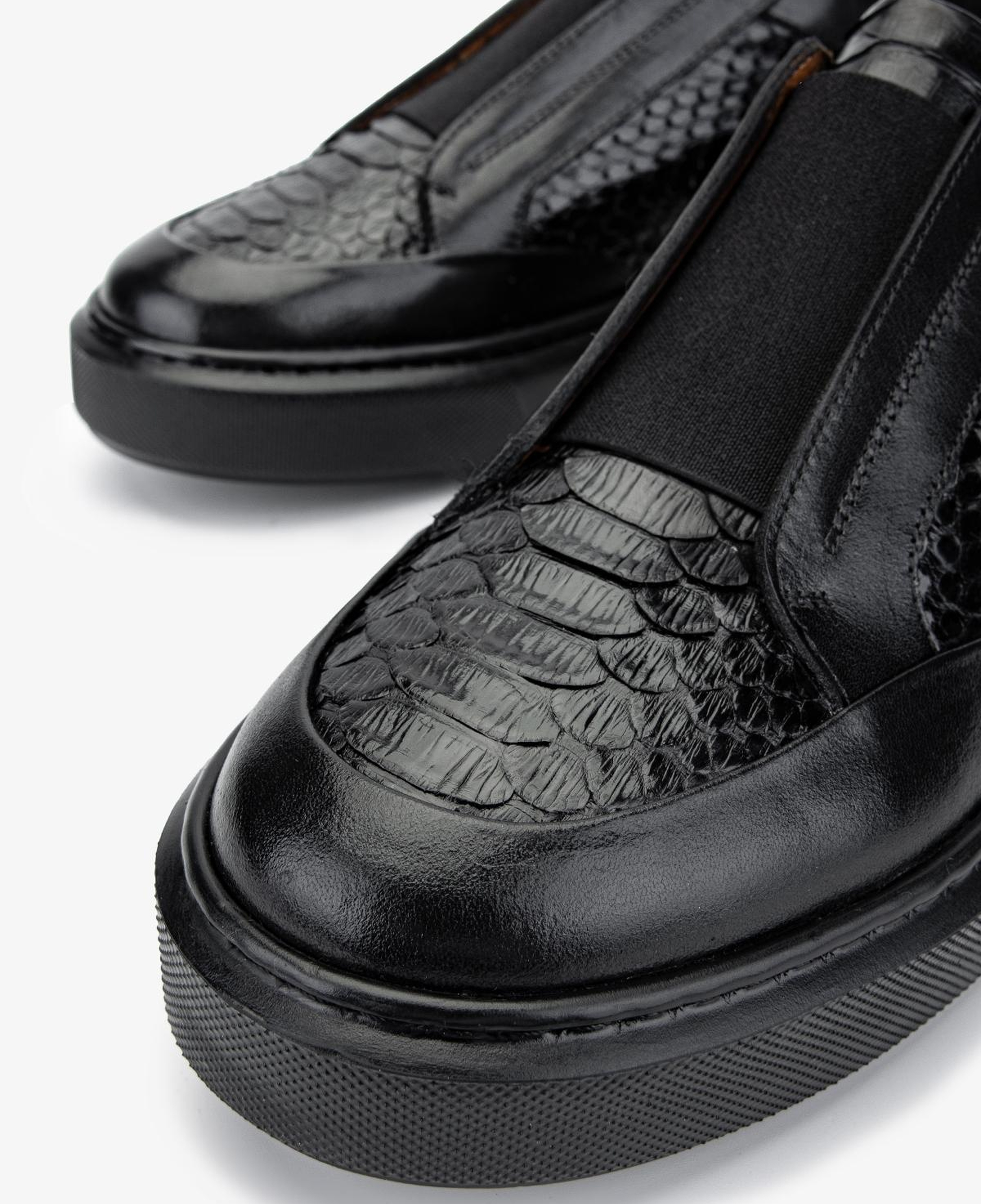 Valmenti Erkek Hakiki Deri Siyah Sneakers & Spor Ayakkabı