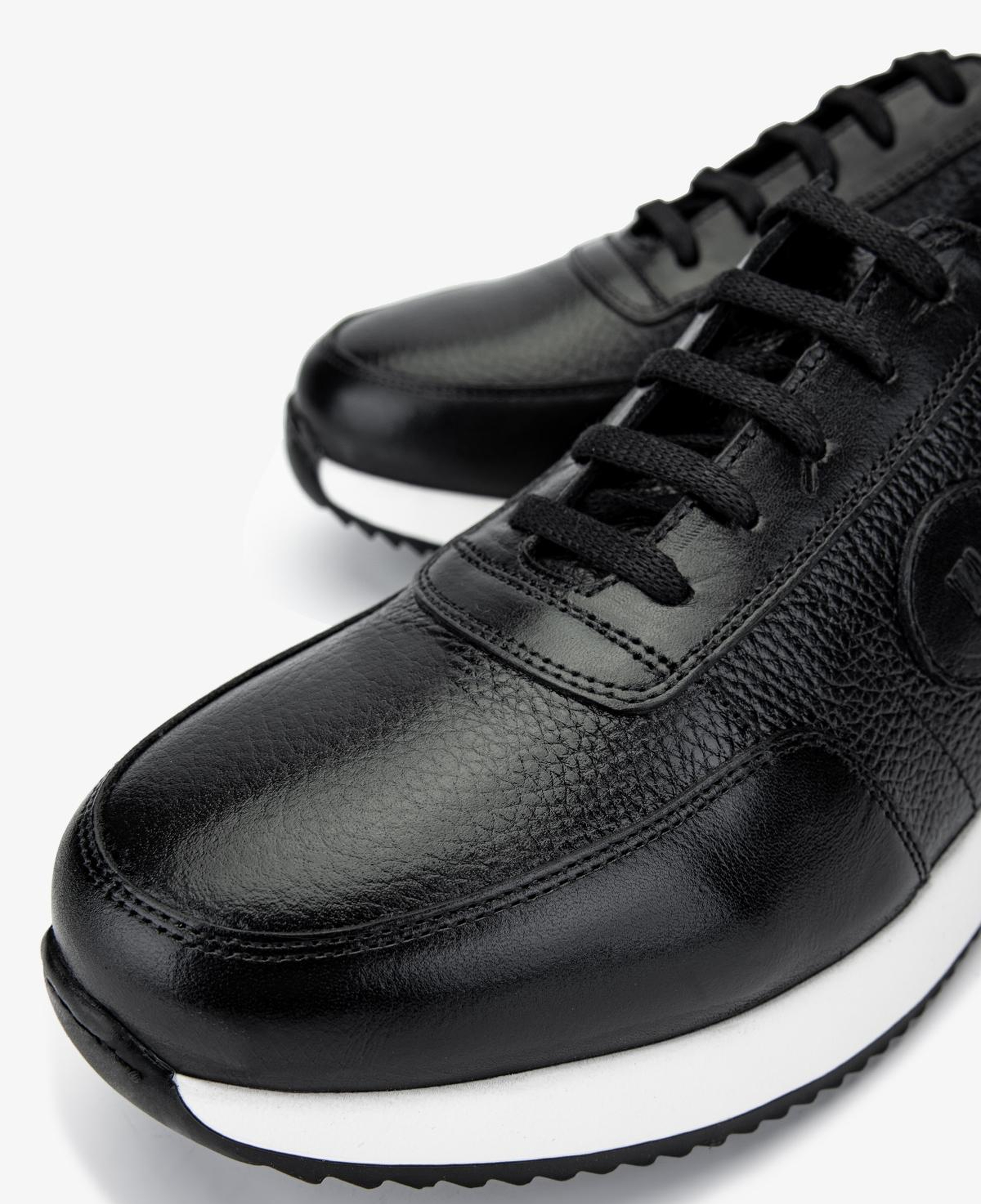 Valmenti Erkek Hakiki Deri Siyah Sneakers & Spor Ayakkabı