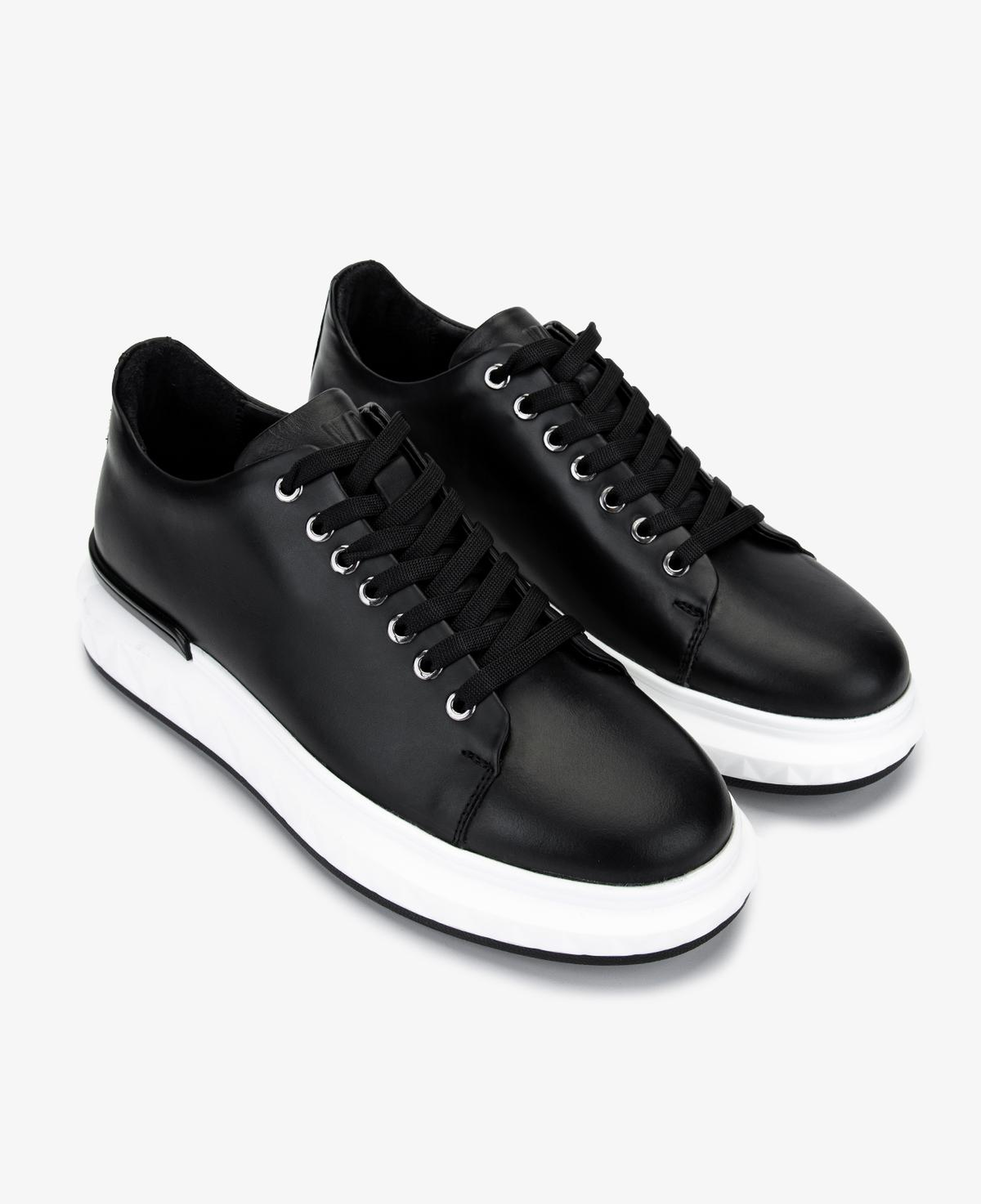 Valmenti Erkek Hakiki Deri Siyah Sneakers & Spor Ayakkabı