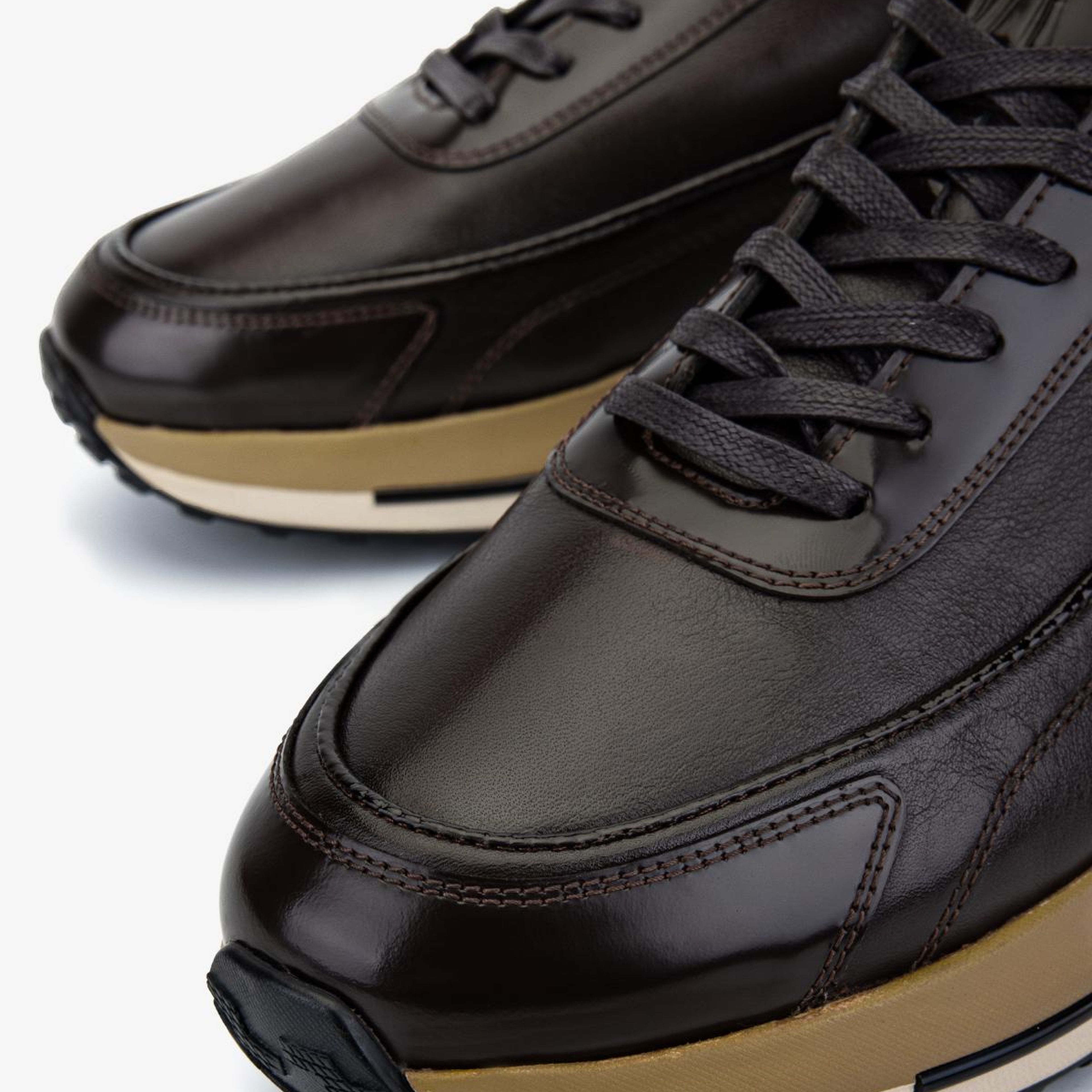 Valmenti Erkek Hakiki Deri Kahverengi Sneakers & Spor Ayakkabı