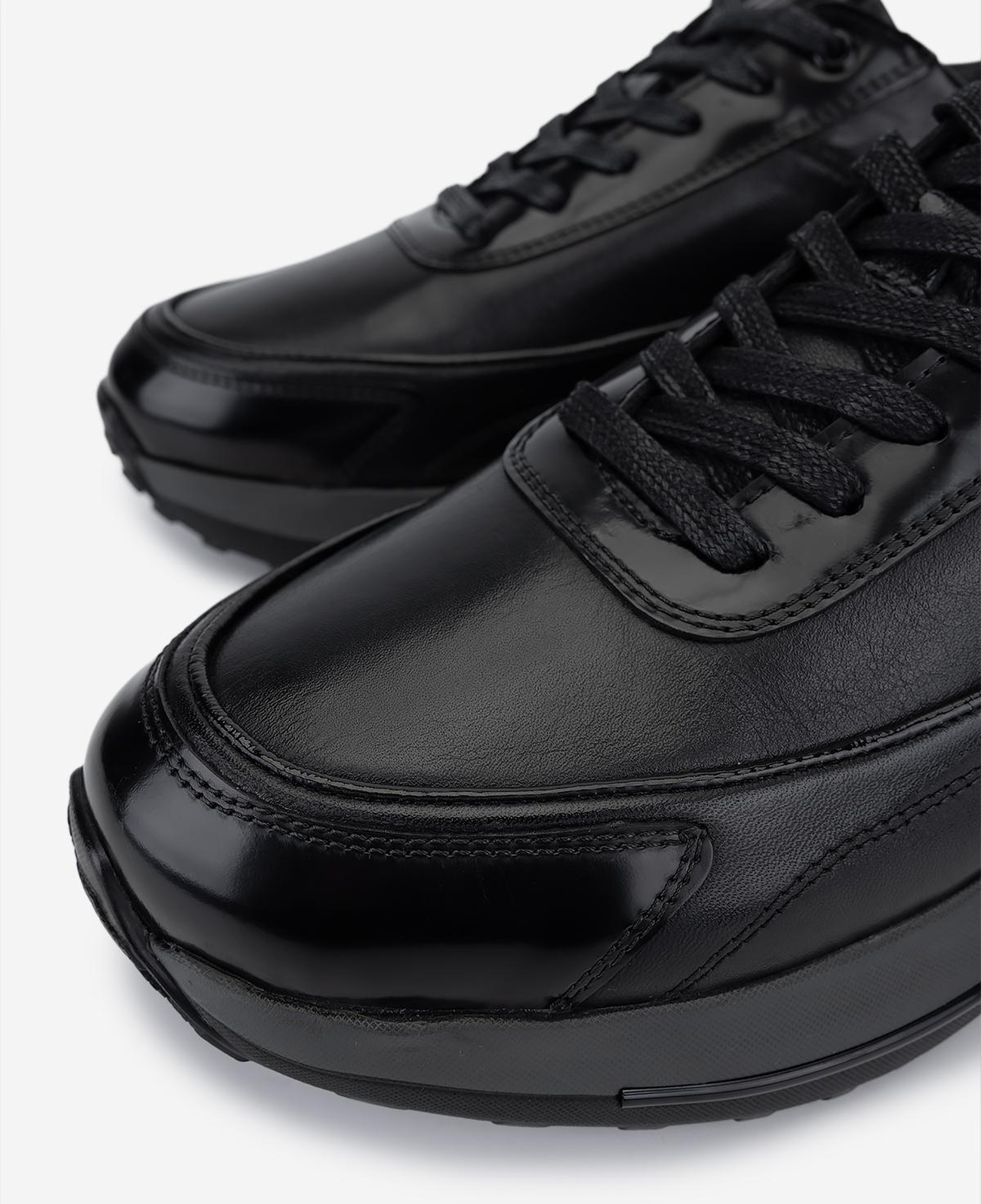 Valmenti Erkek Hakiki Deri Siyah Sneakers & Spor Ayakkabı