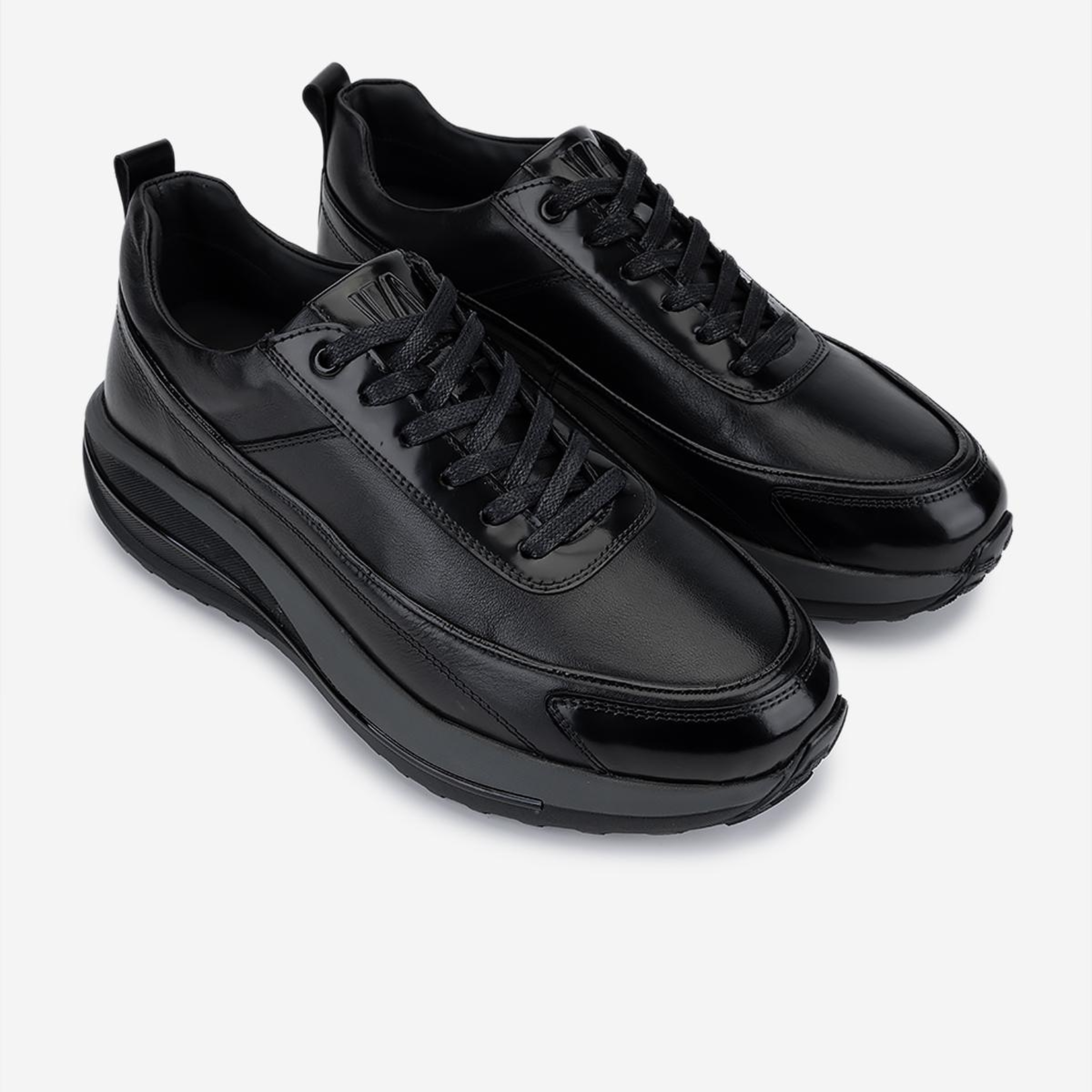 Valmenti Erkek Hakiki Deri Siyah Sneakers & Spor Ayakkabı