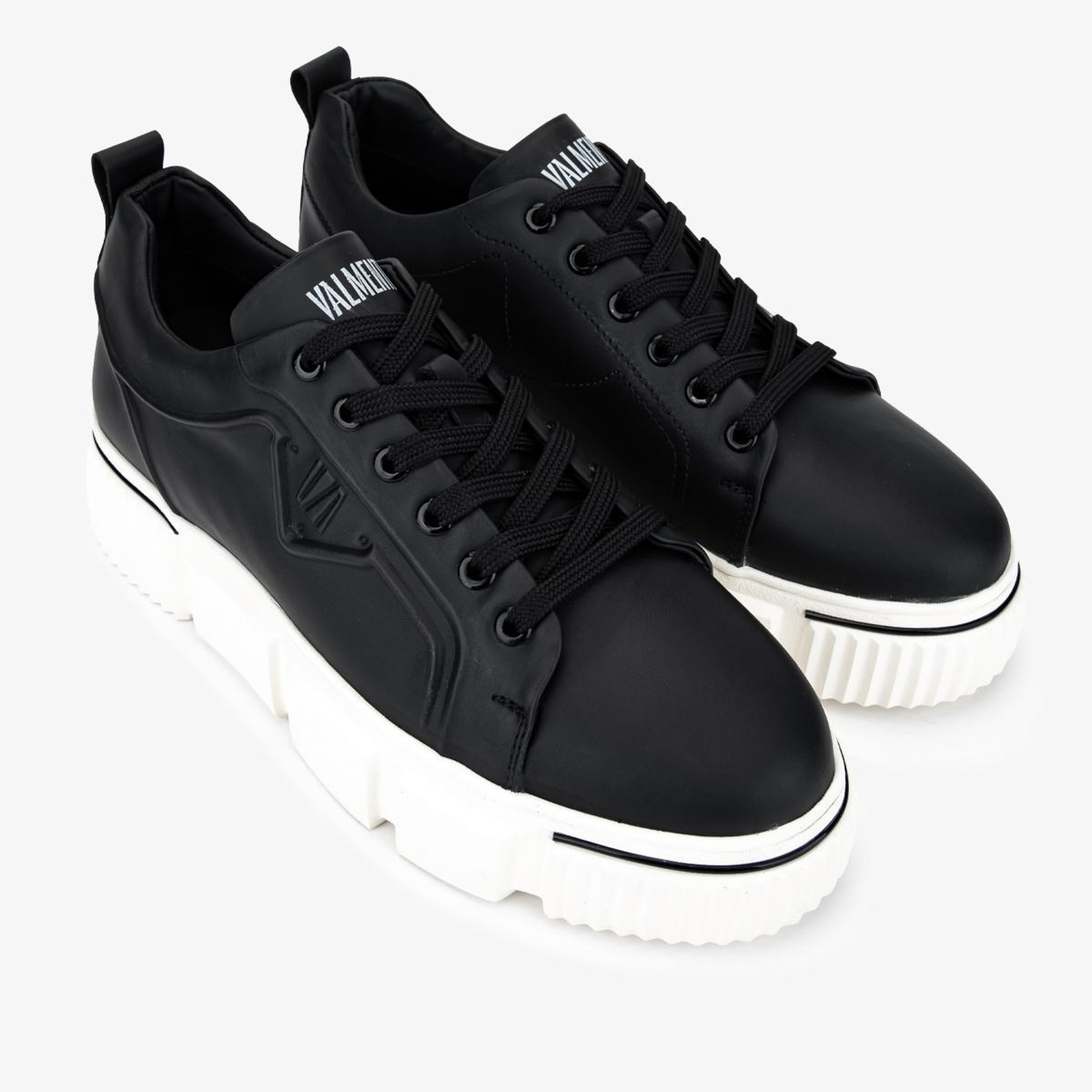 Valmenti Erkek Hakiki Deri Siyah Sneakers & Spor Ayakkabı