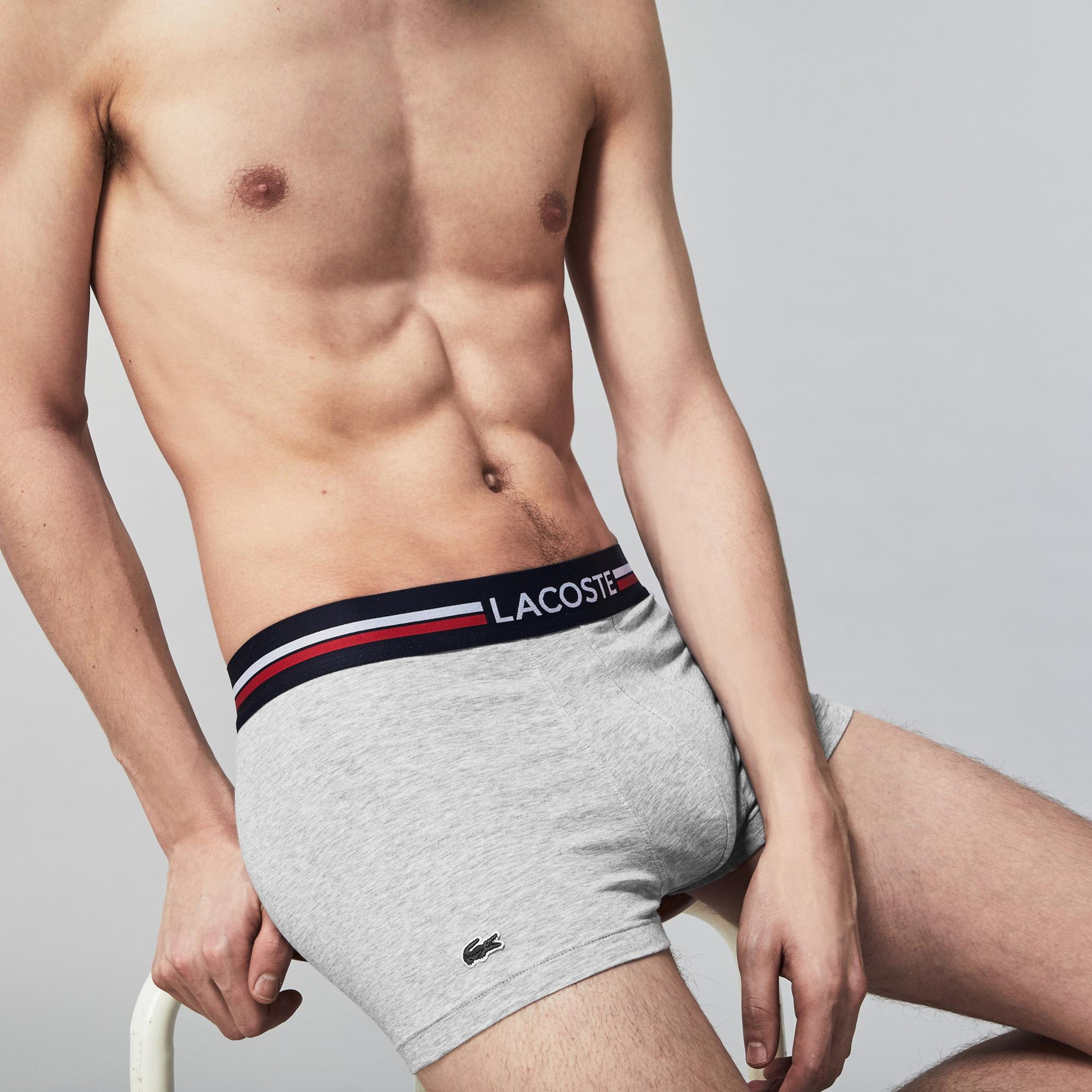 Lacoste Active Erkek Baskılı 3'lü Renkli Boxer