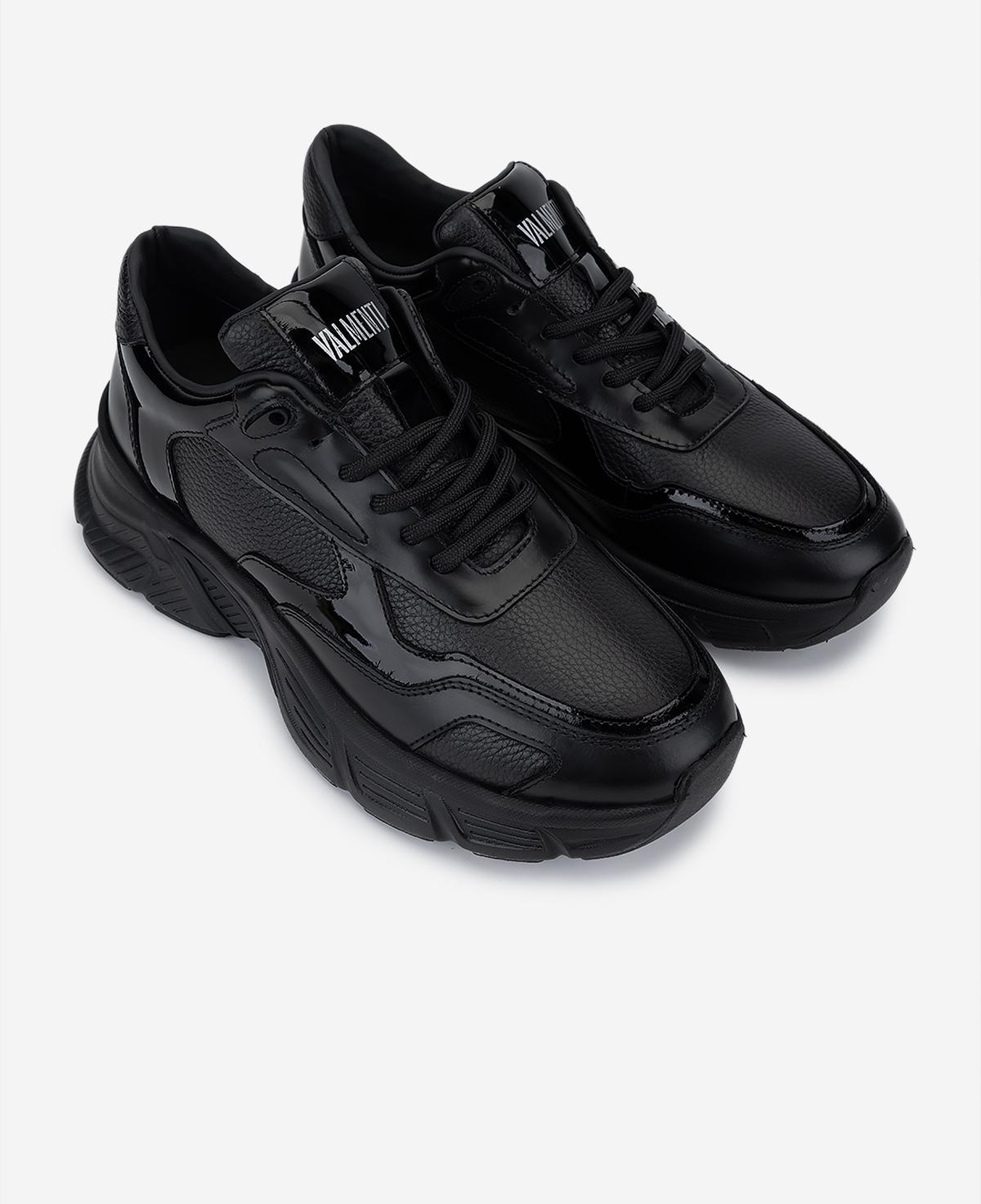 Valmenti Erkek Hakiki Deri Siyah Sneakers & Spor Ayakkabı