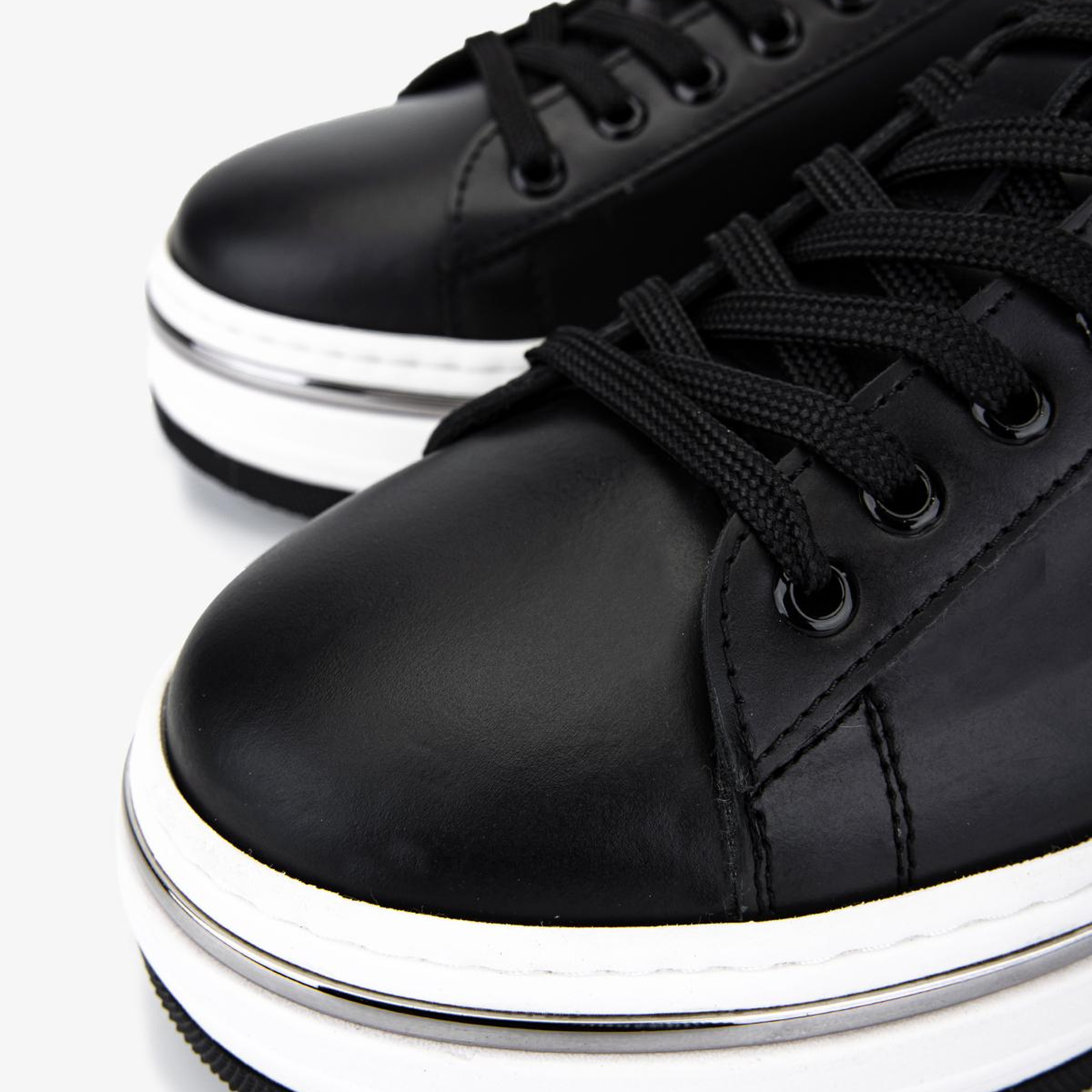 Valmenti Erkek Hakiki Deri Siyah Sneakers & Spor Ayakkabı