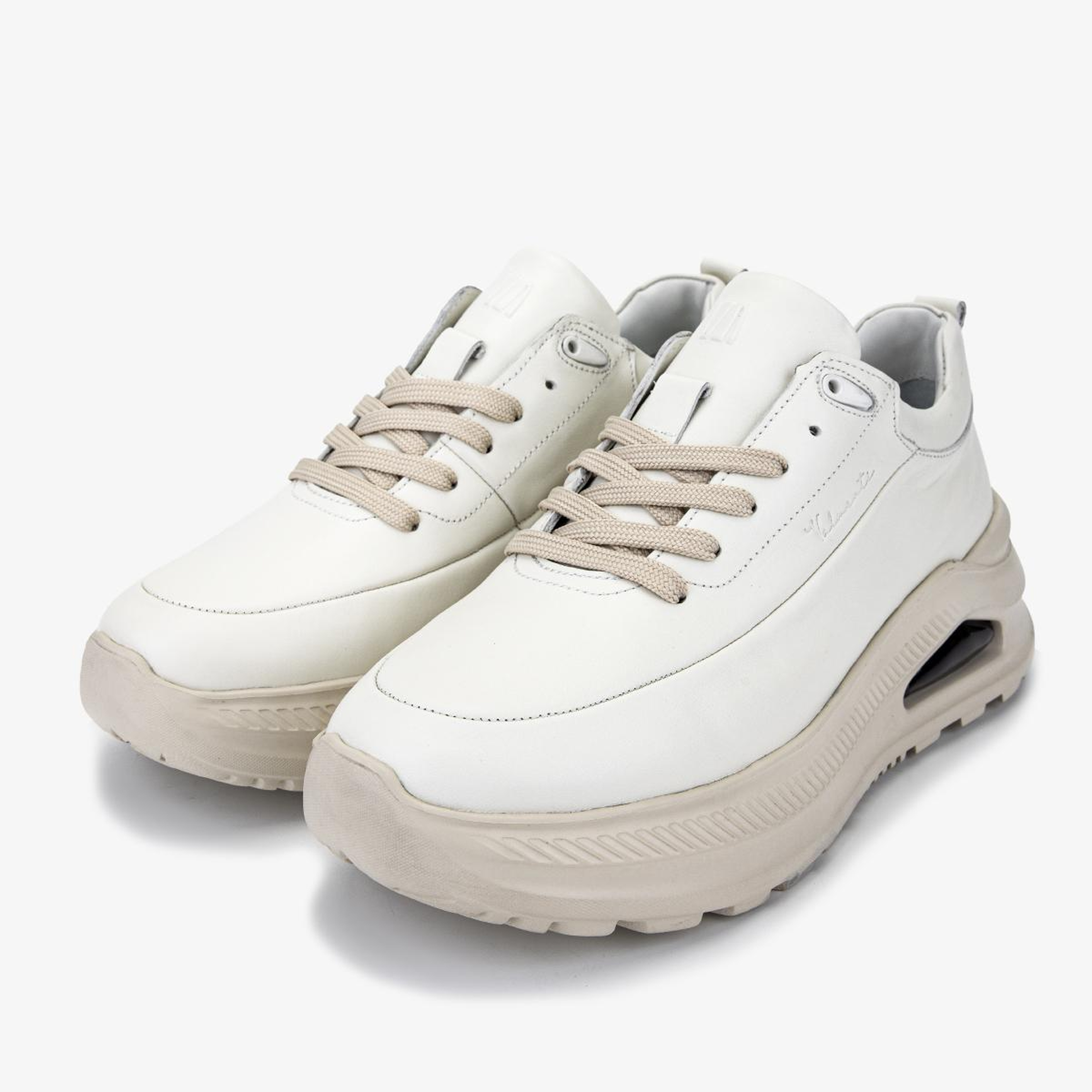 Valmenti Erkek Hakiki Deri Beyaz Sneakers & Spor Ayakkabı