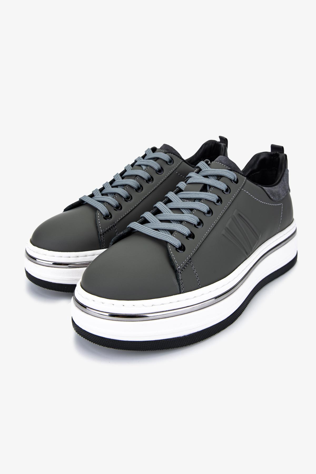 Valmenti Erkek Hakiki Deri Gri Sneakers & Spor Ayakkabı