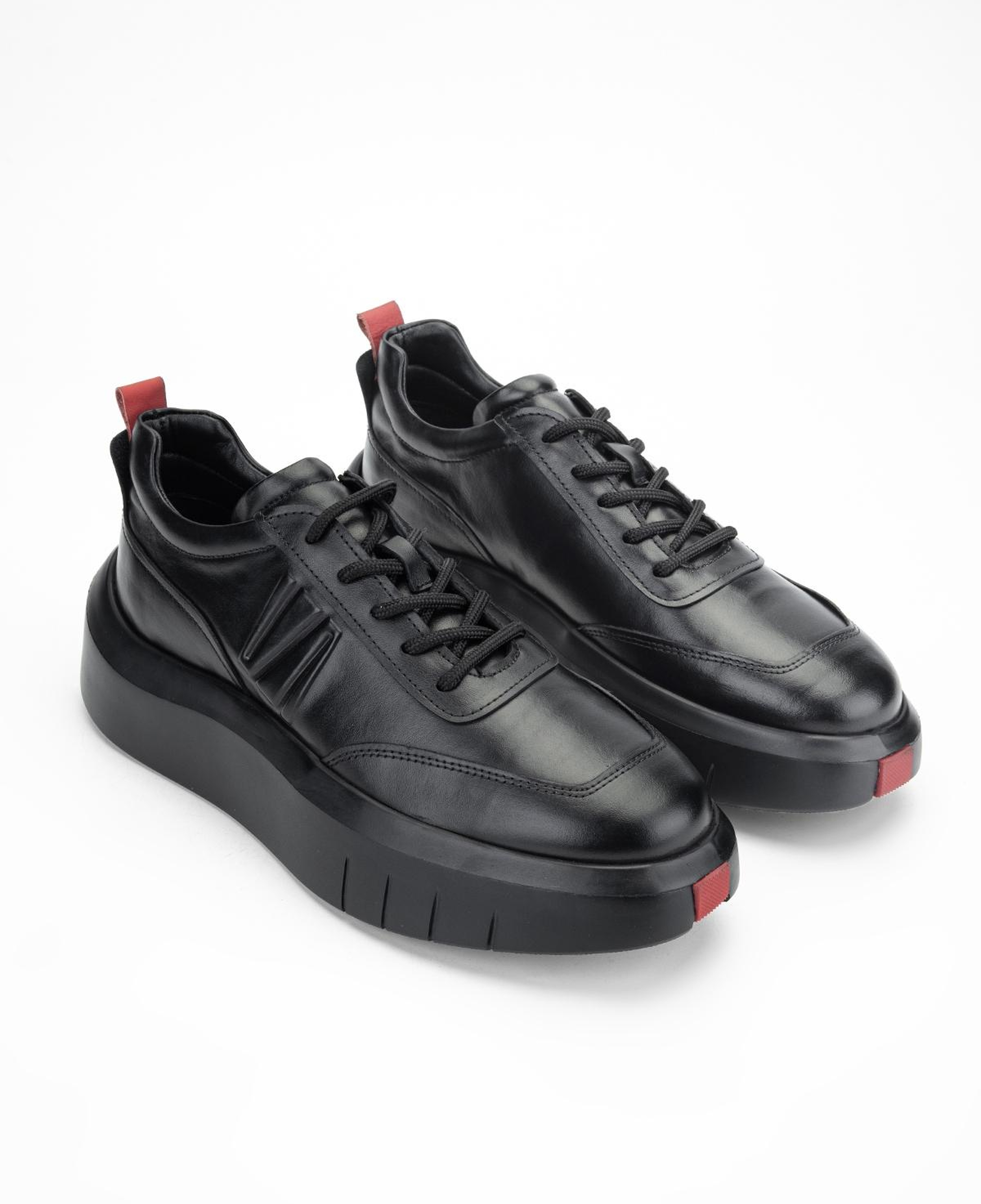 Valmenti Erkek Hakiki Deri Siyah Sneakers & Spor Ayakkabı