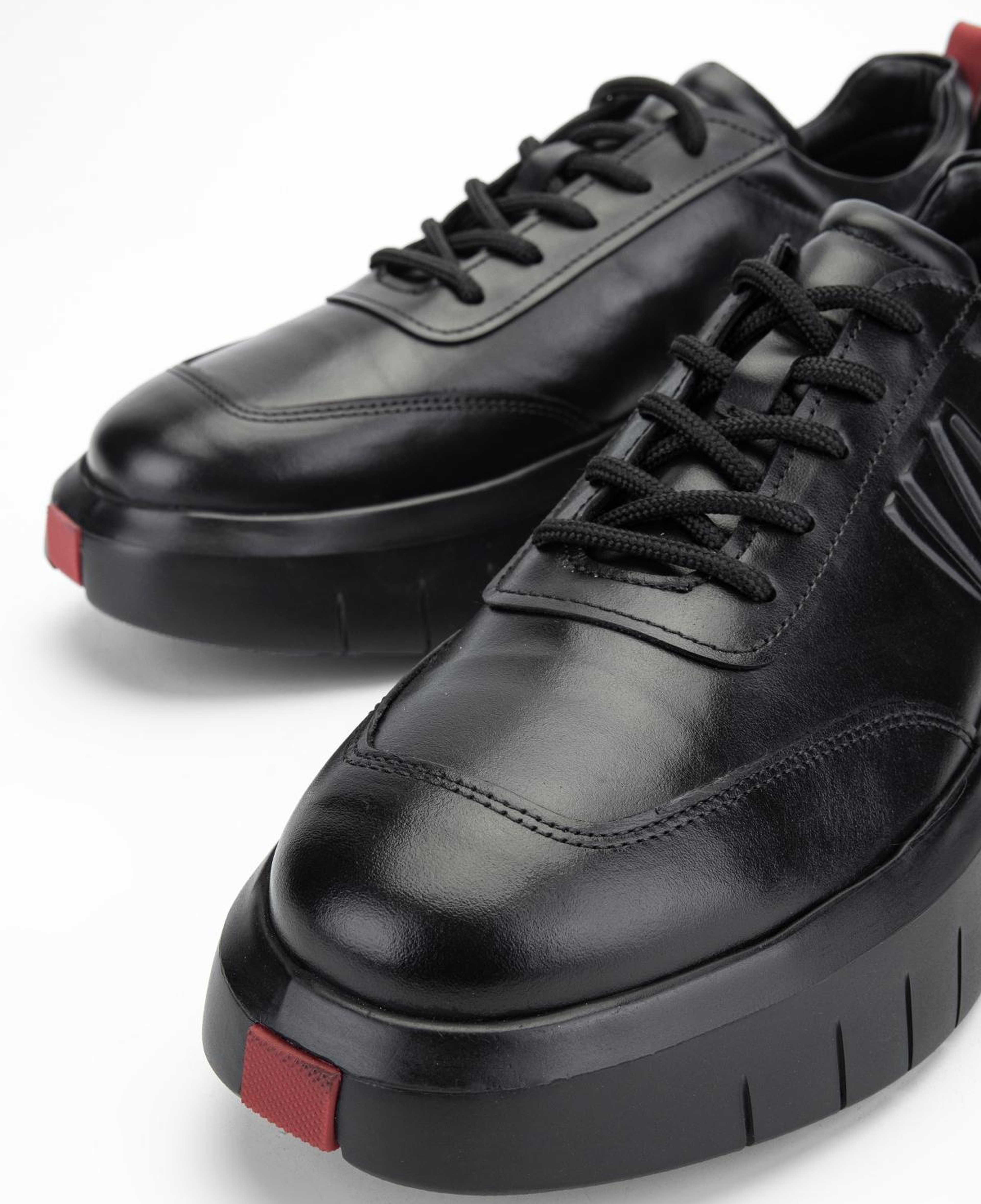 Valmenti Erkek Hakiki Deri Siyah Sneakers & Spor Ayakkabı