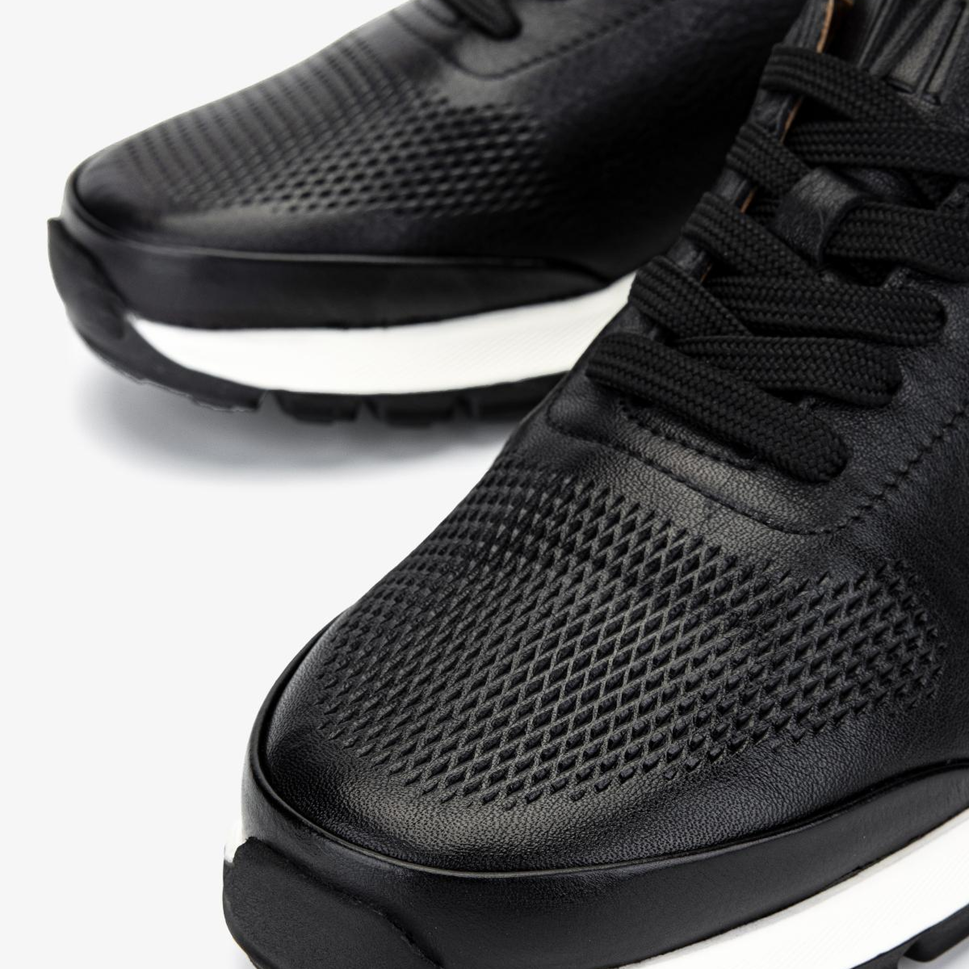 Valmenti Erkek Hakiki Deri Siyah Sneakers & Spor Ayakkabı