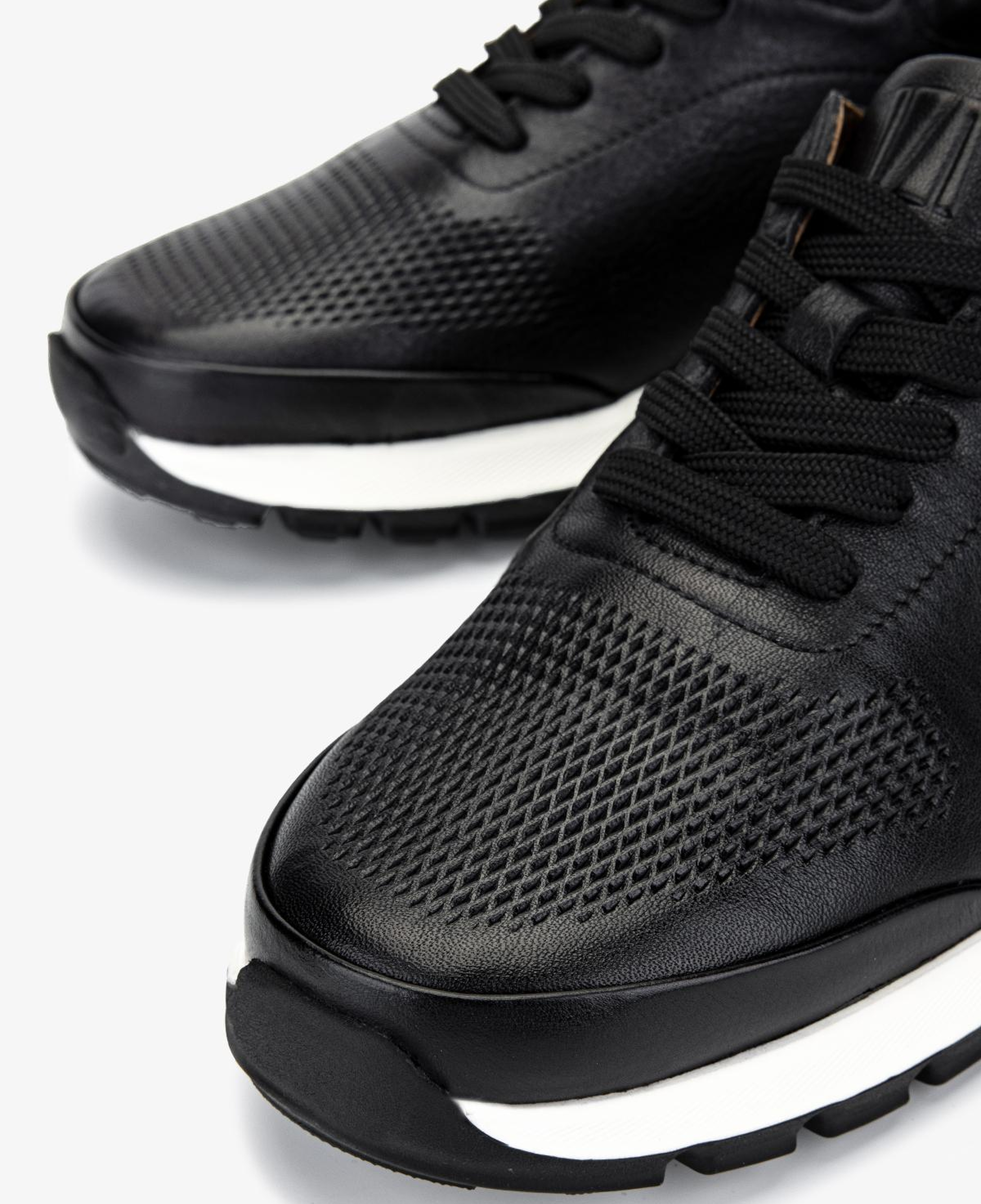 Valmenti Erkek Hakiki Deri Siyah Sneakers & Spor Ayakkabı