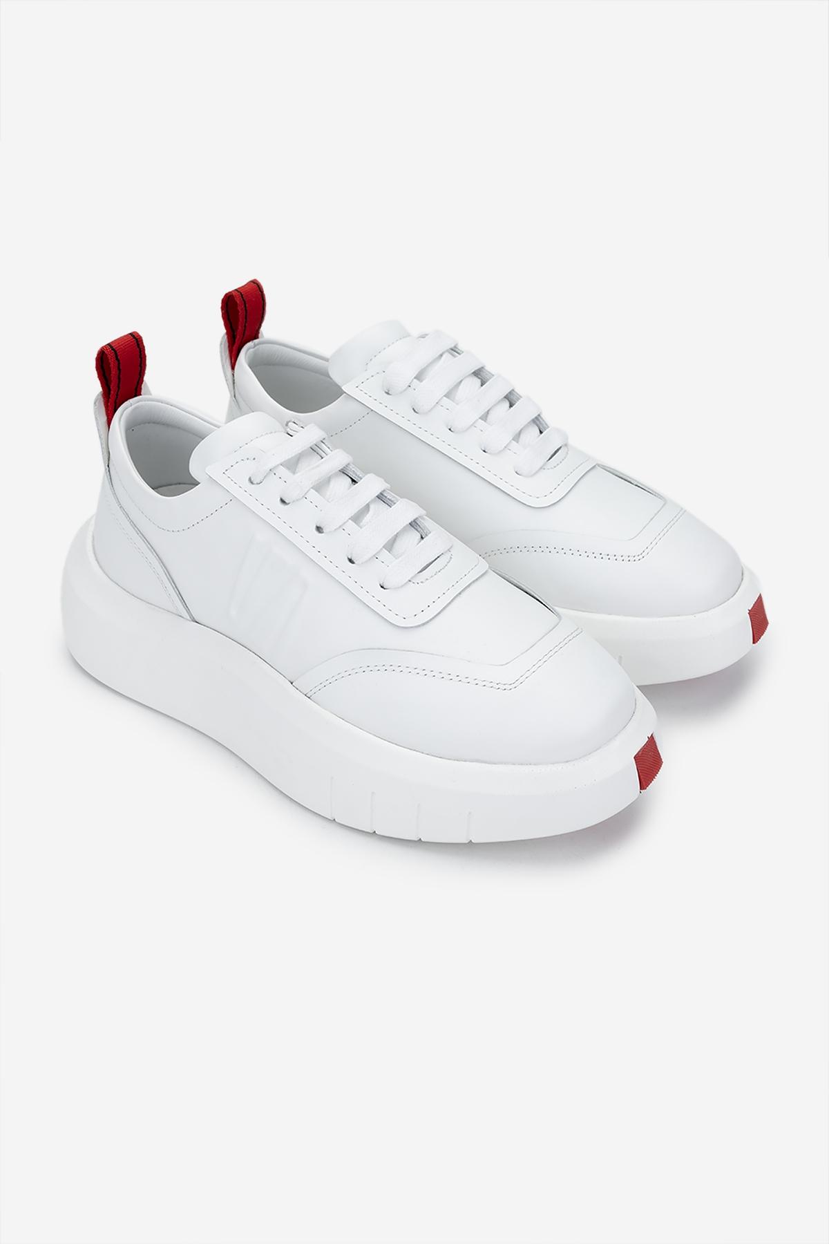 Valmenti Erkek Hakiki Deri Beyaz Sneakers & Spor Ayakkabı