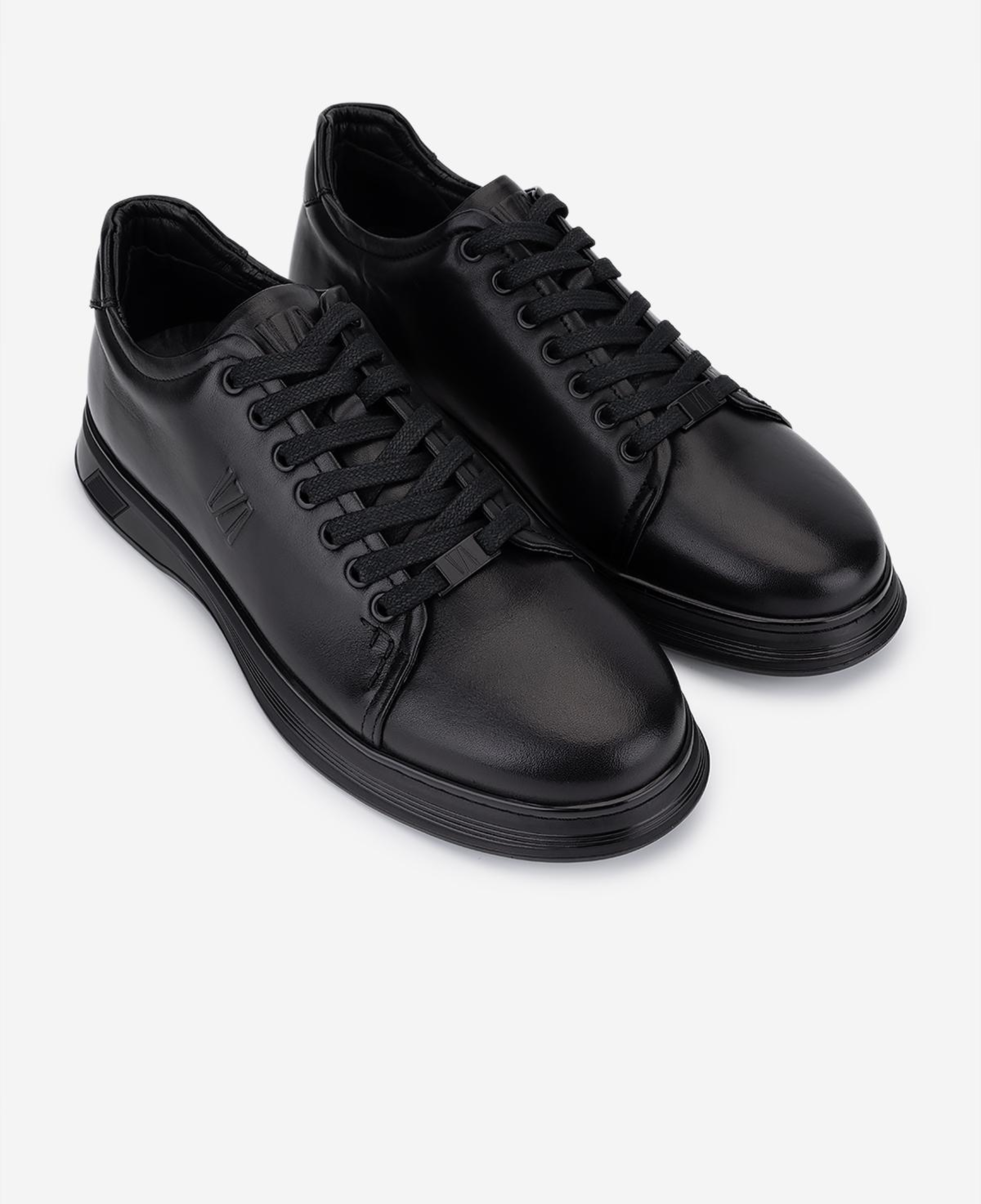 Valmenti Erkek Hakiki Deri Siyah Sneakers & Spor Ayakkabı