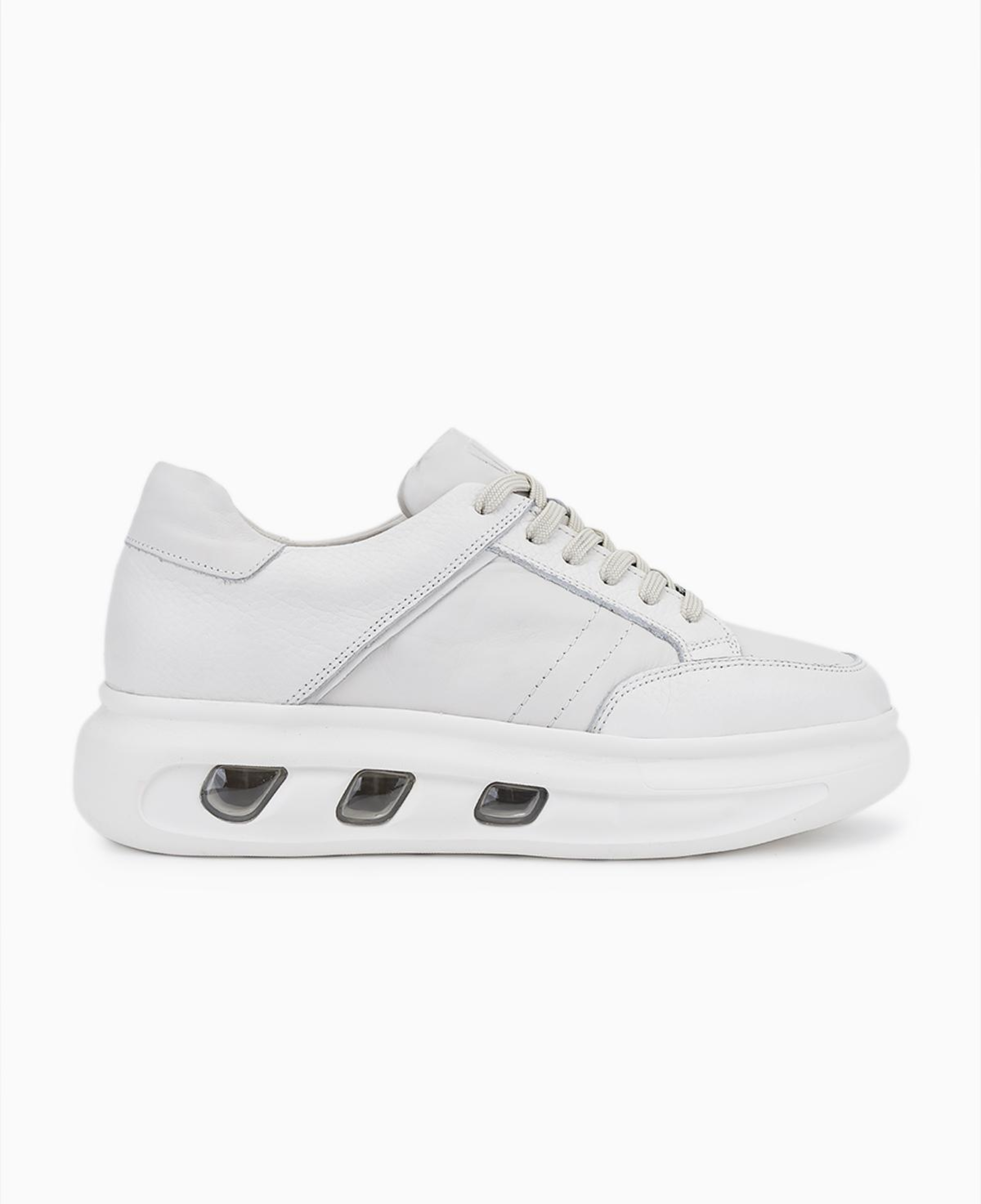 Valmenti Erkek Hakiki Deri Kırık Beyaz Sneakers & Spor Ayakkabı