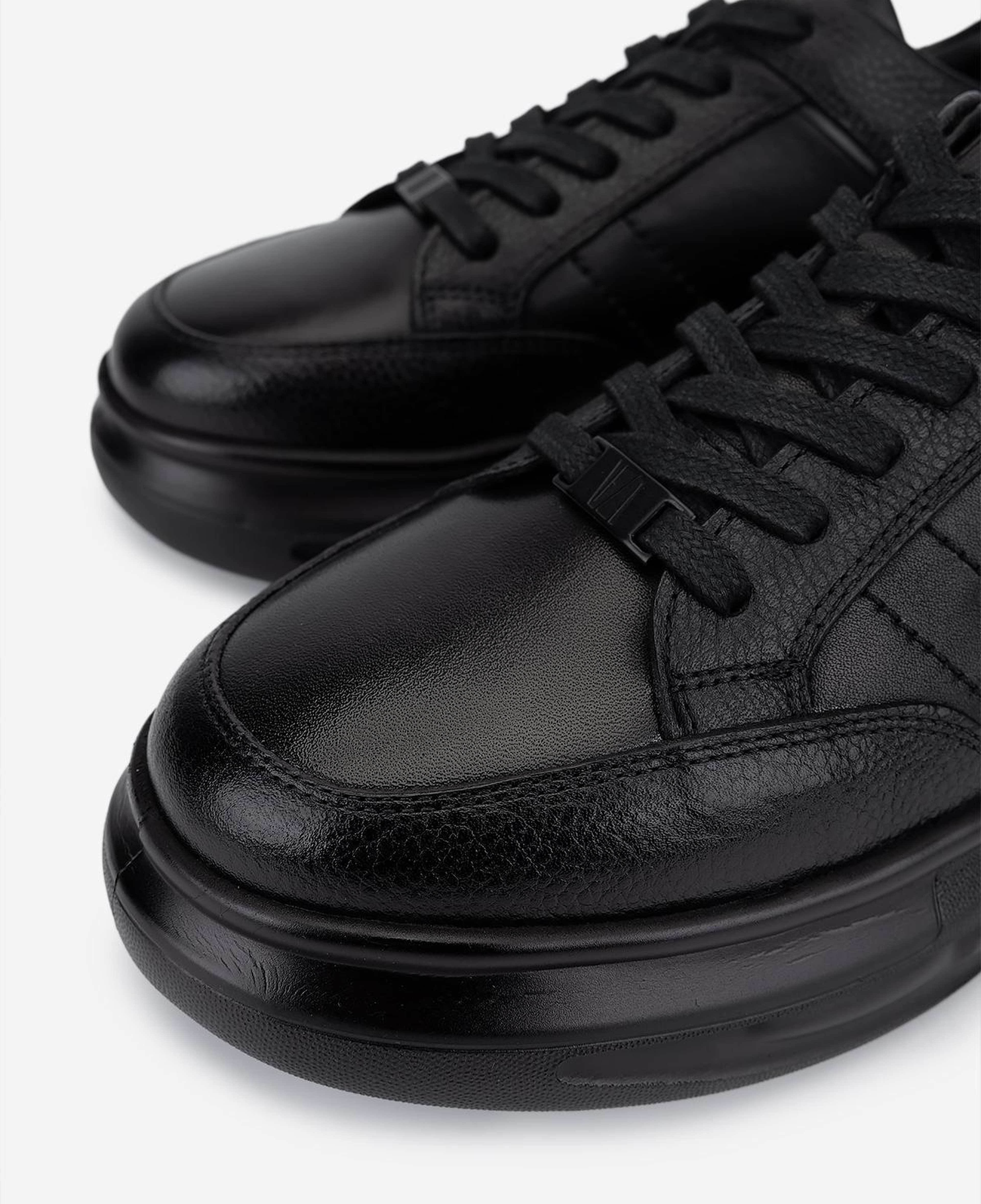 Valmenti Erkek Hakiki Deri Siyah Sneakers & Spor Ayakkabı