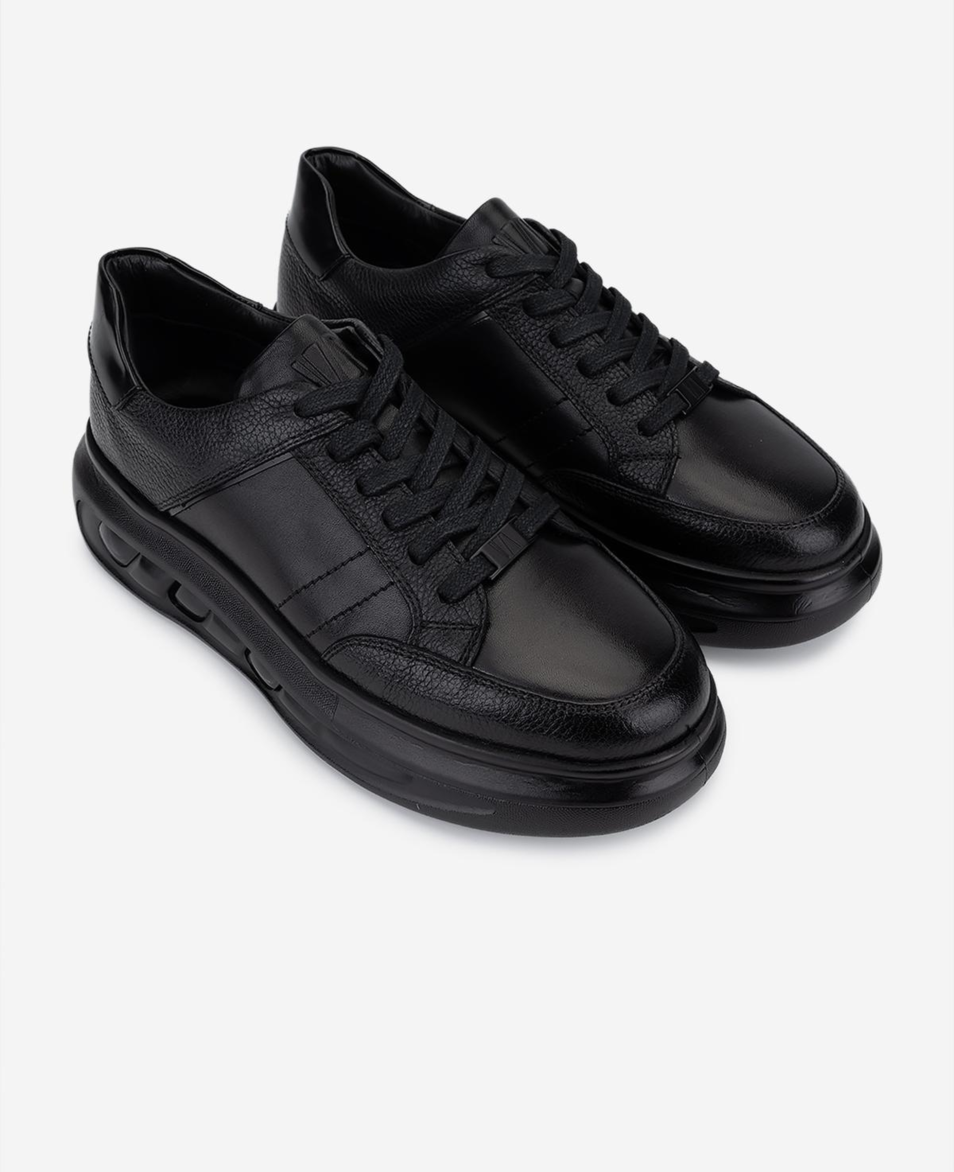 Valmenti Erkek Hakiki Deri Siyah Sneakers & Spor Ayakkabı