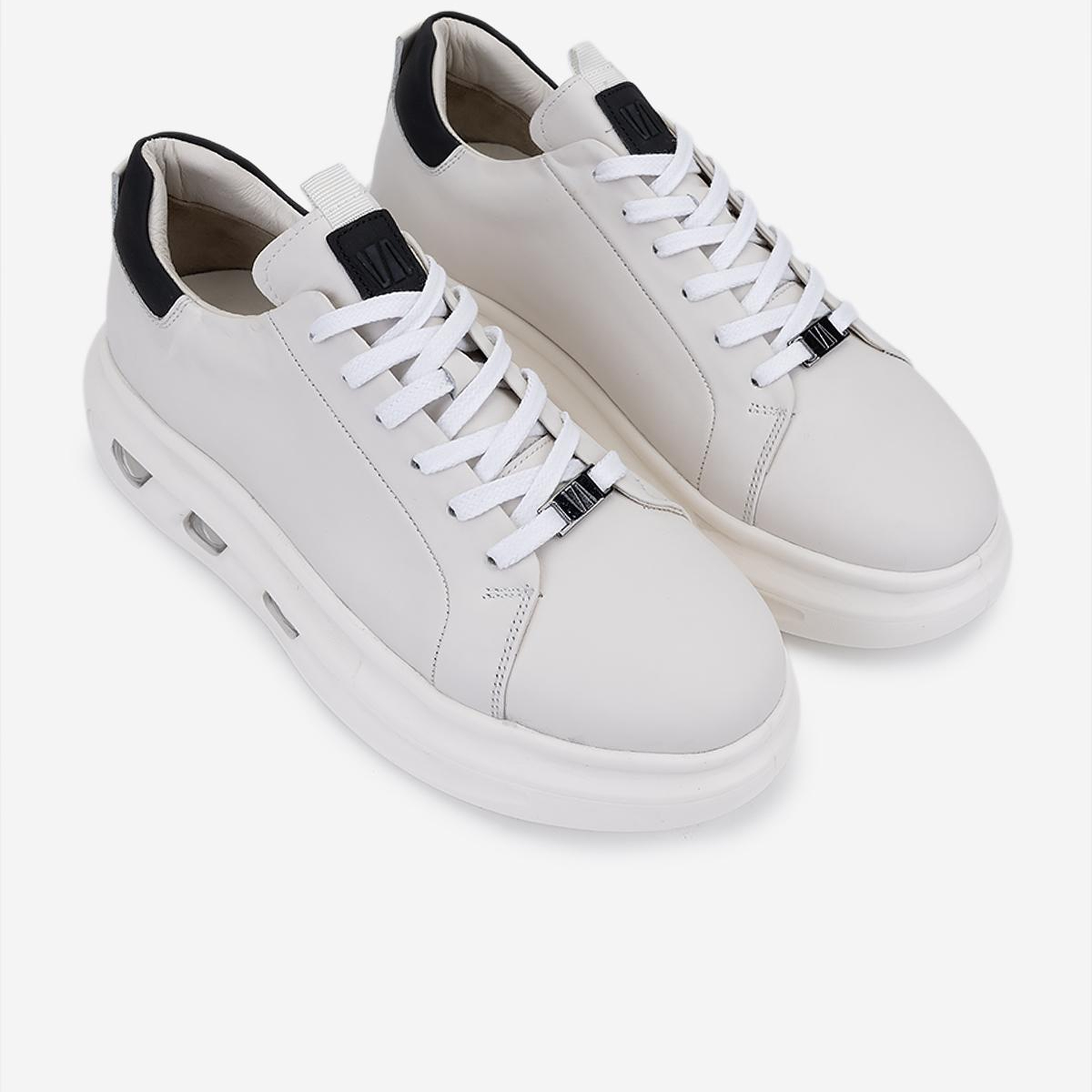 Valmenti Erkek Hakiki Deri Kırık Beyaz Sneakers & Spor Ayakkabı