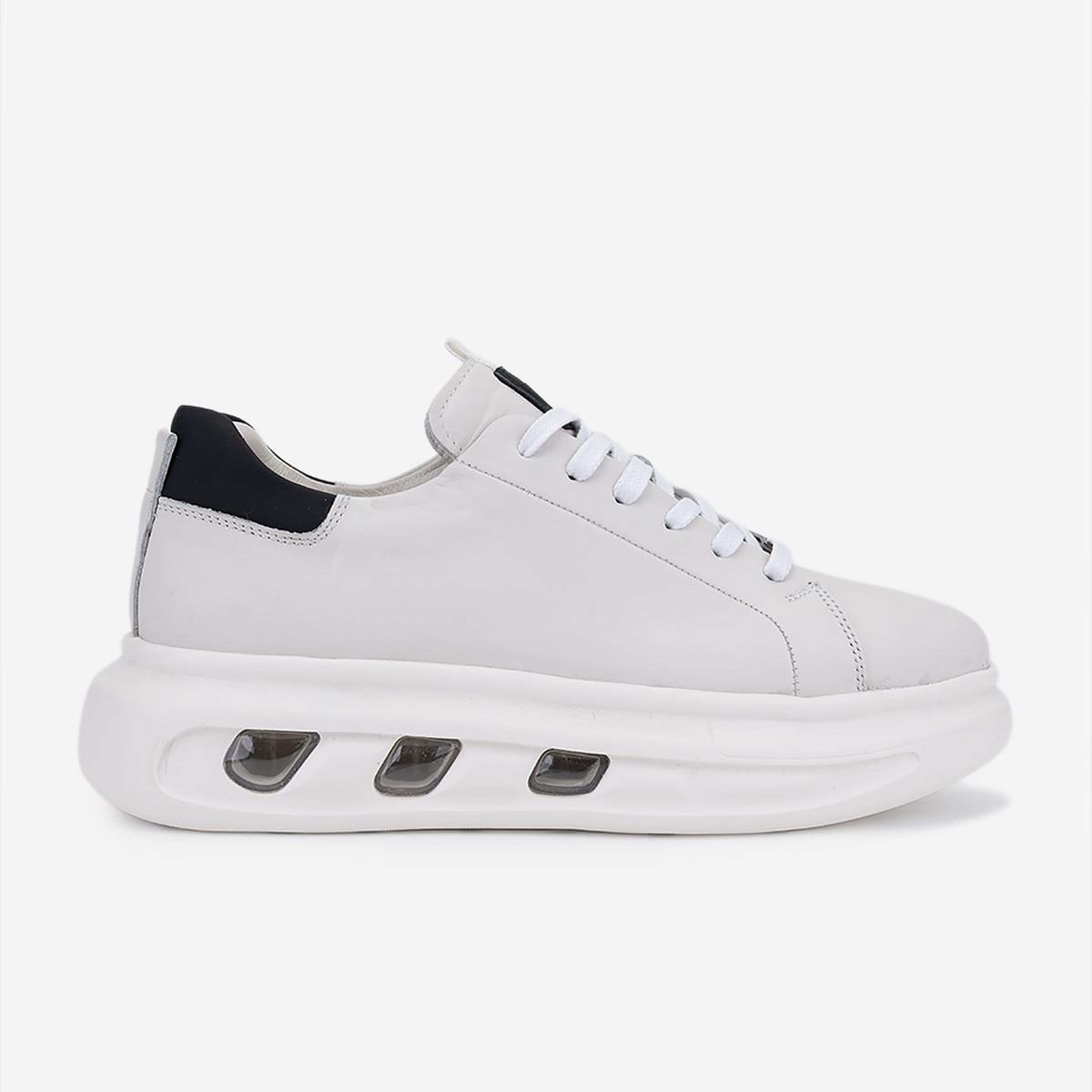 Valmenti Erkek Hakiki Deri Kırık Beyaz Sneakers & Spor Ayakkabı