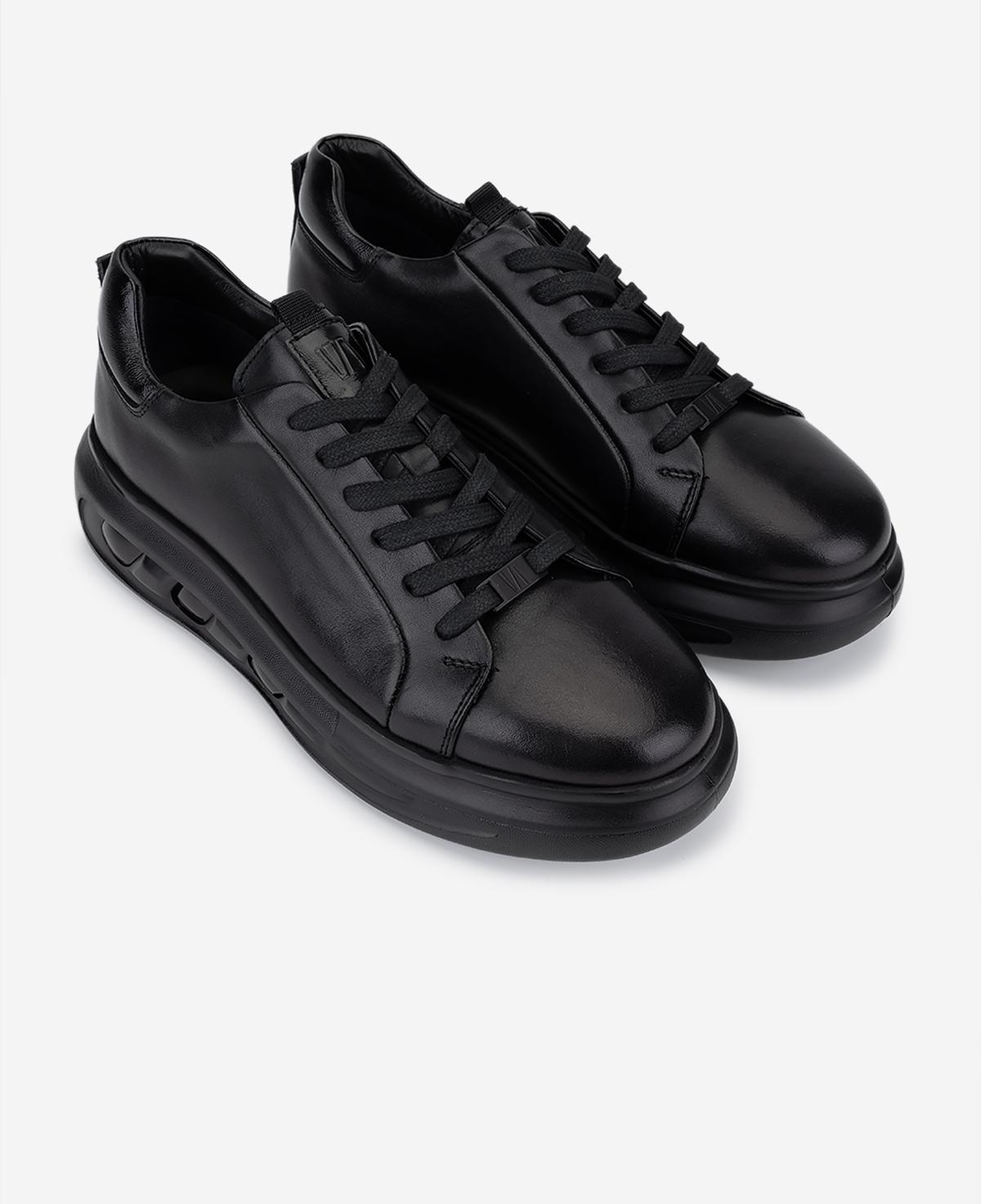 Valmenti Erkek Hakiki Deri Siyah Sneakers & Spor Ayakkabı