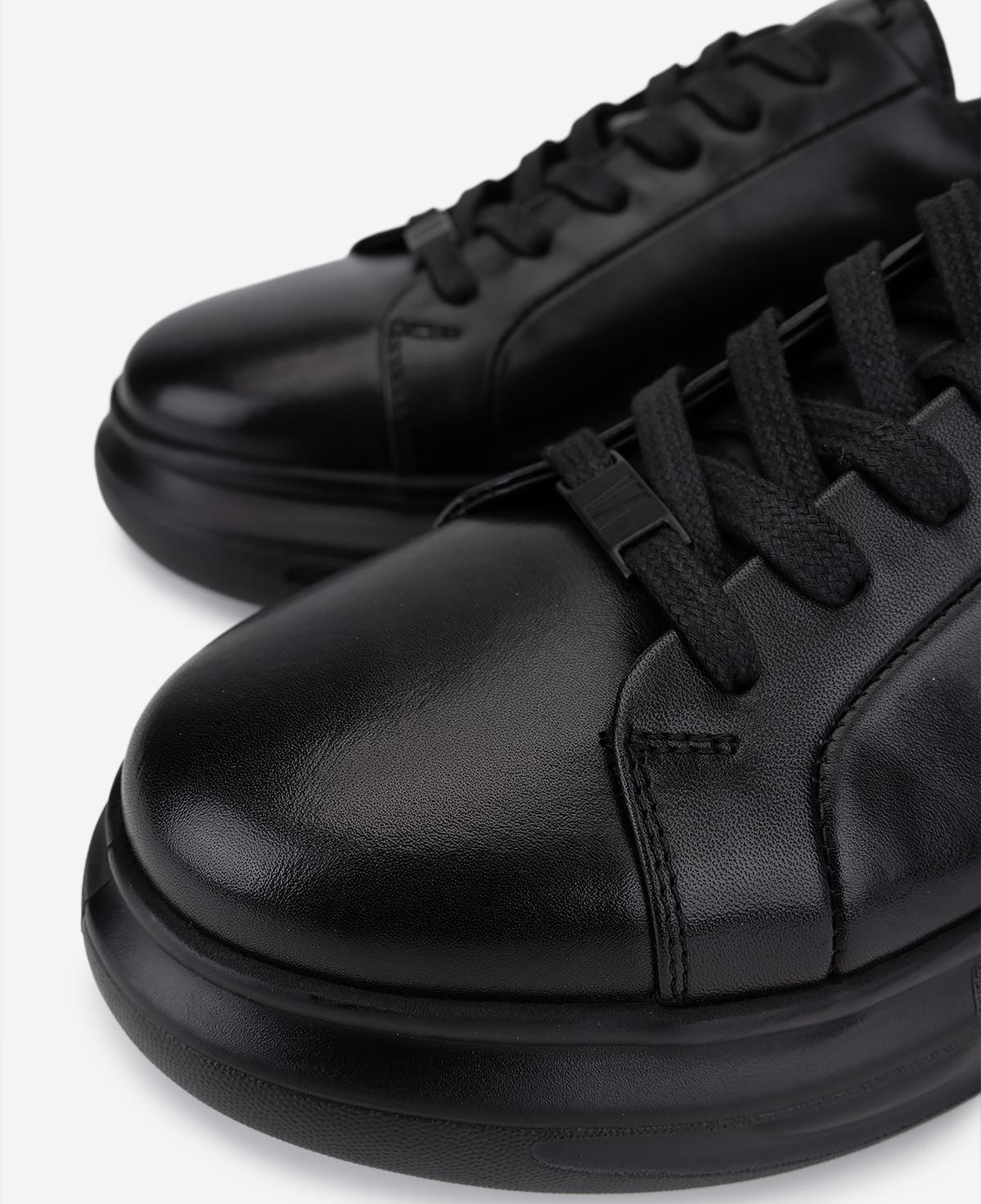 Valmenti Erkek Hakiki Deri Siyah Sneakers & Spor Ayakkabı